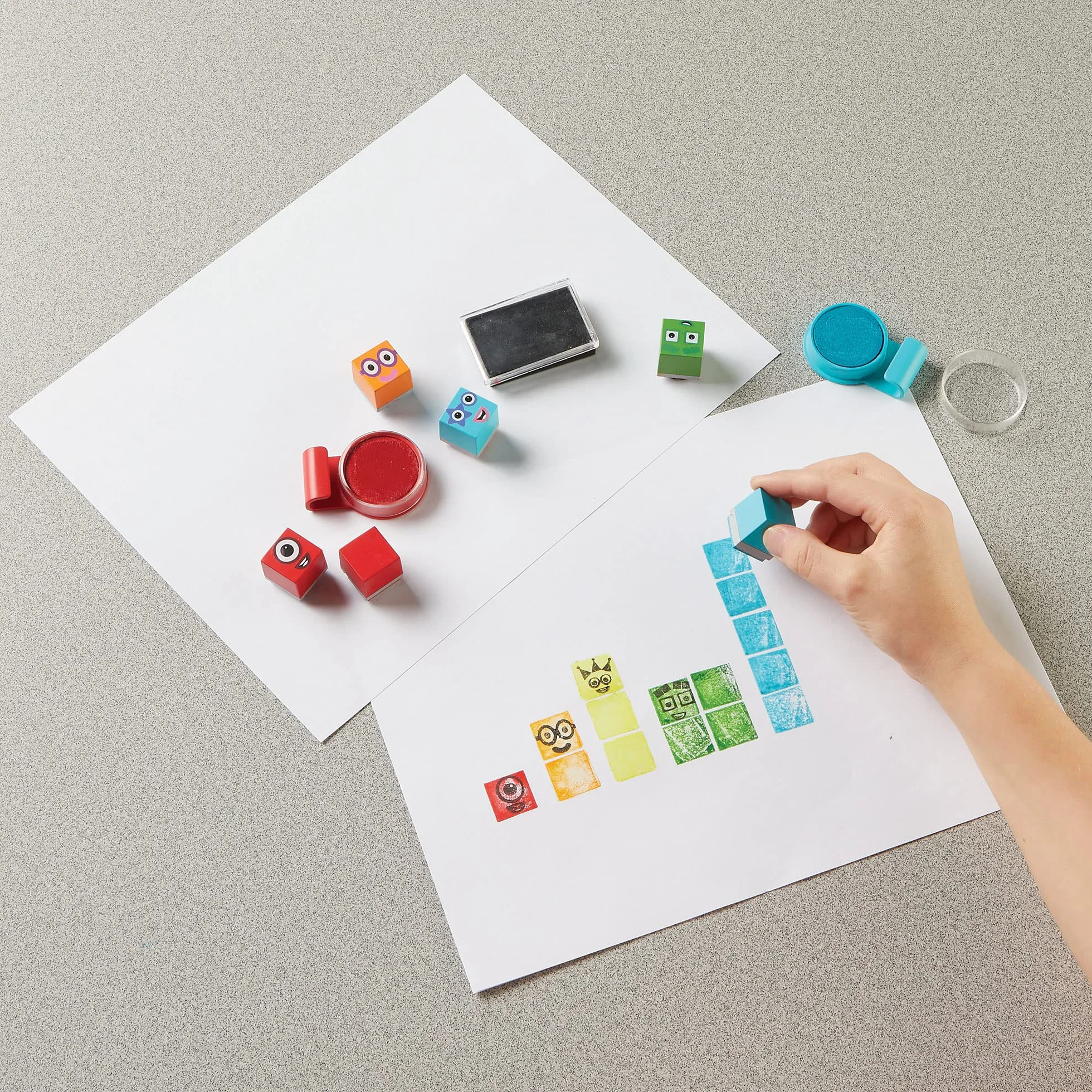 Learning Resources Numer Bloki Stampolina Park Pieczatka 32-Kawalki Aktywnosc Zestaw