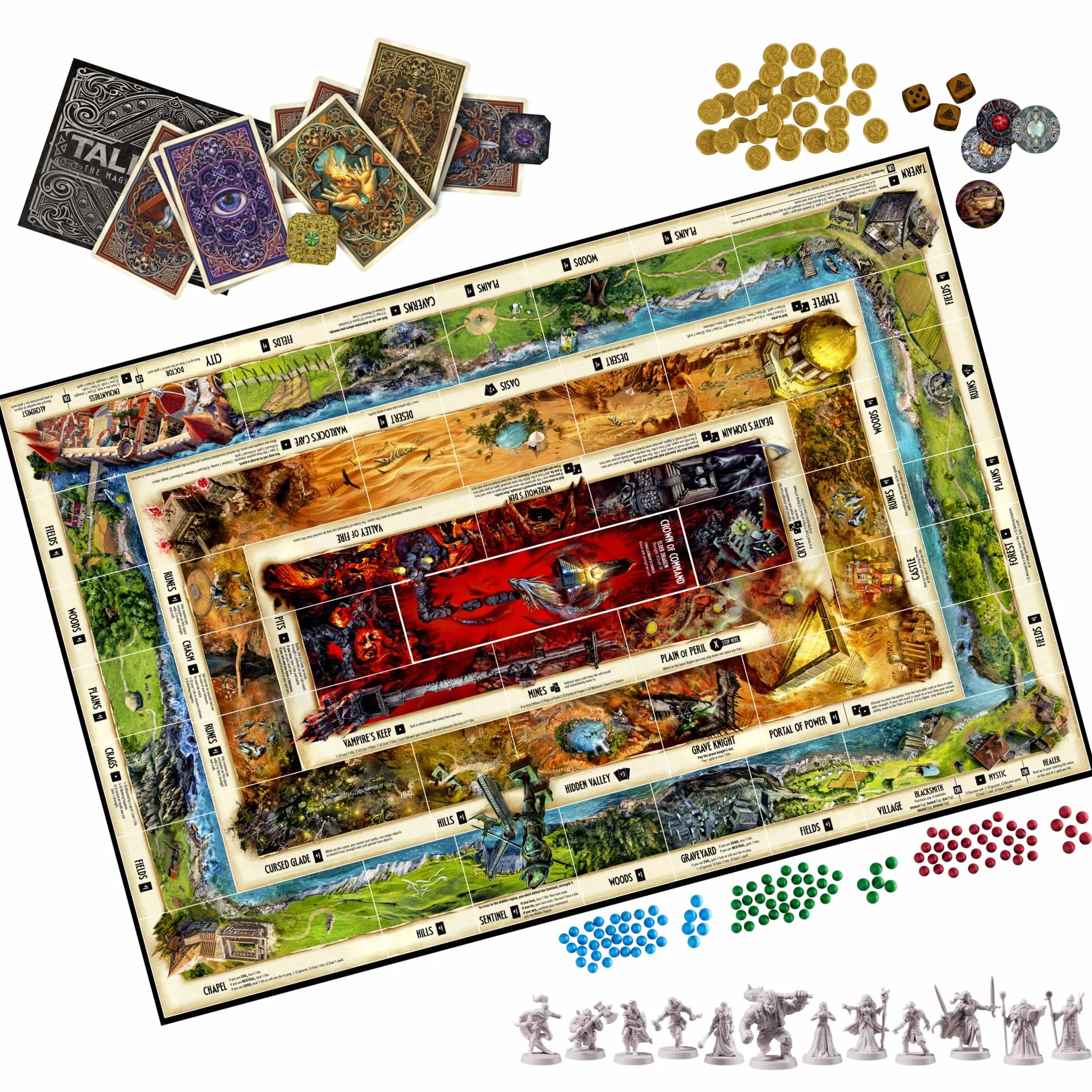 Avalon Hill Talisman: The Magical Quest Board Game, 5. edycja | Fantasy Tabletop Adventure Games | Od 12 lat i więcej | 2 do 6 graczy | Gry strategiczne RPG