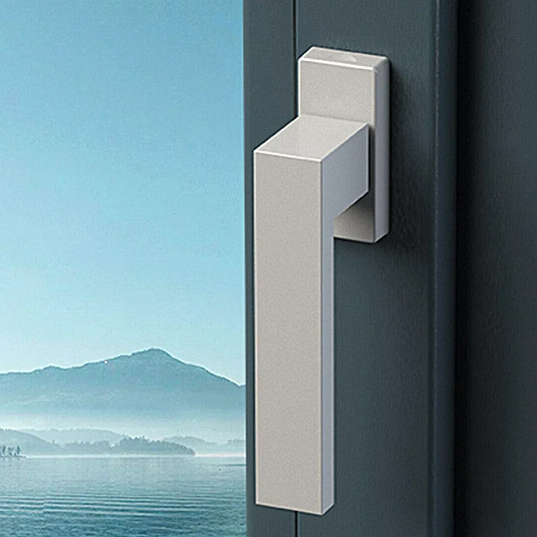 Klamka okienna antracyt design aluminium Dublin - malowana proszkowo Ral 7016, długość trzpienia: 35 mm