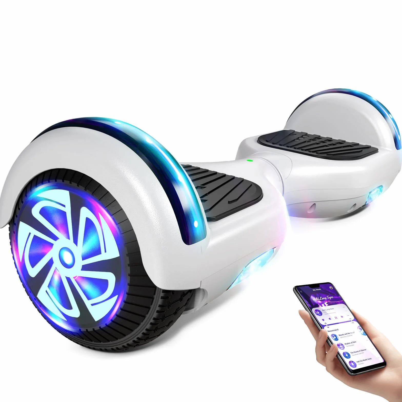 Hoverboard 6.5" Overboard Hover Borad ze światłami LED/Bluetooth, deskorolka hoverboards, prezent dla dzieci