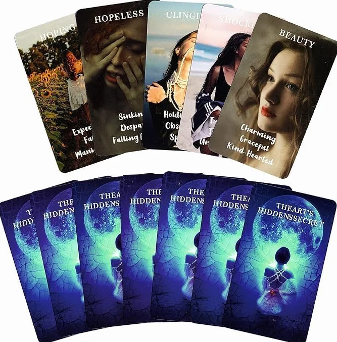 Twin Flame Love Oracle Cards, Hearts Hidden Secrets Oracle Deck, 78 kart tarota dla początkujących, pomaga odkryć, co naprawdę jest w ich przestrzeni serca