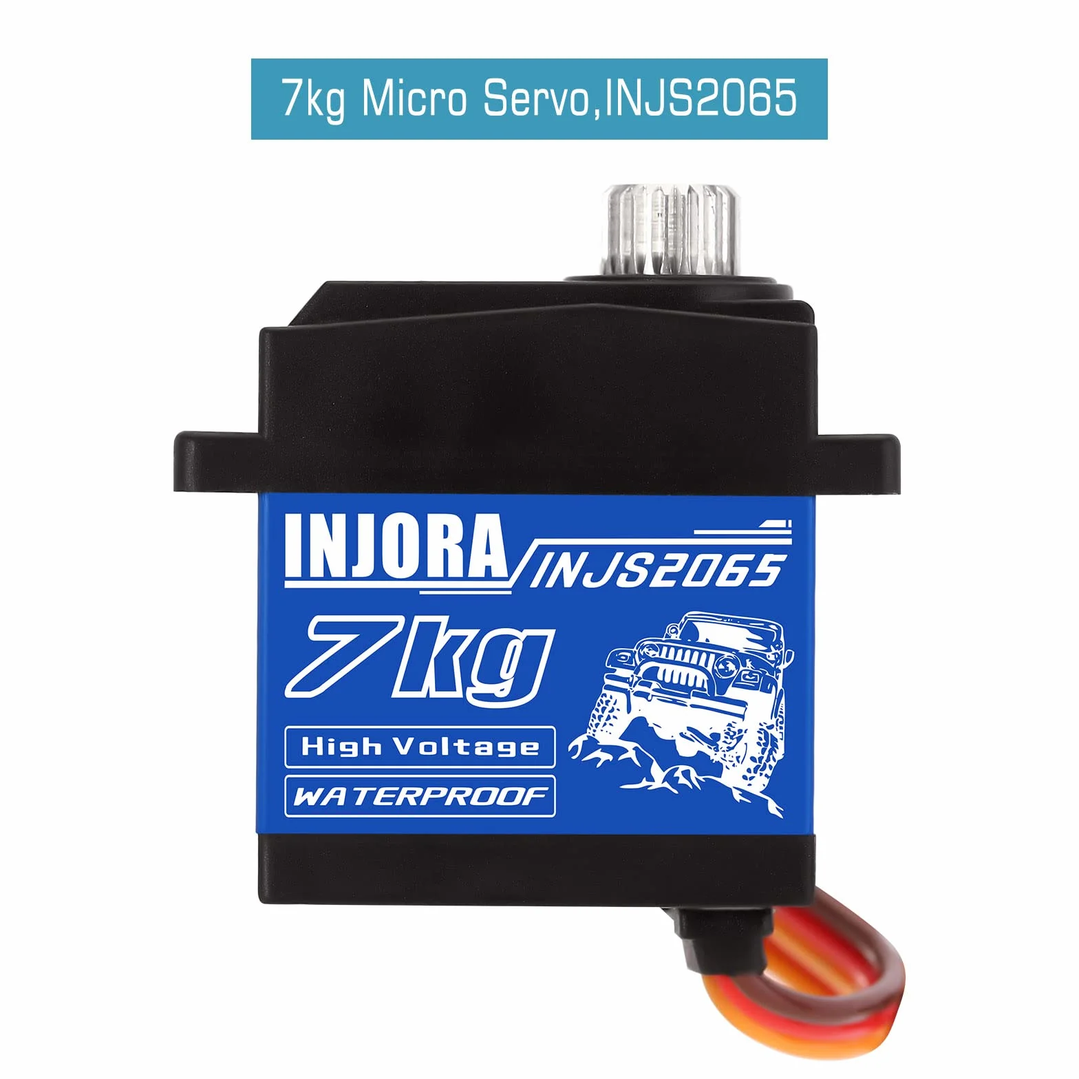 INJORA 7 kg 2065 cyfrowy serwomechanizm, wodoszczelny, wysokonapięciowy, sub-micro przełącznik, serwo do TRX4 TRX4 TRX6 SCX10 III 1/10 RC wózek gąsienicowy, 1 szt