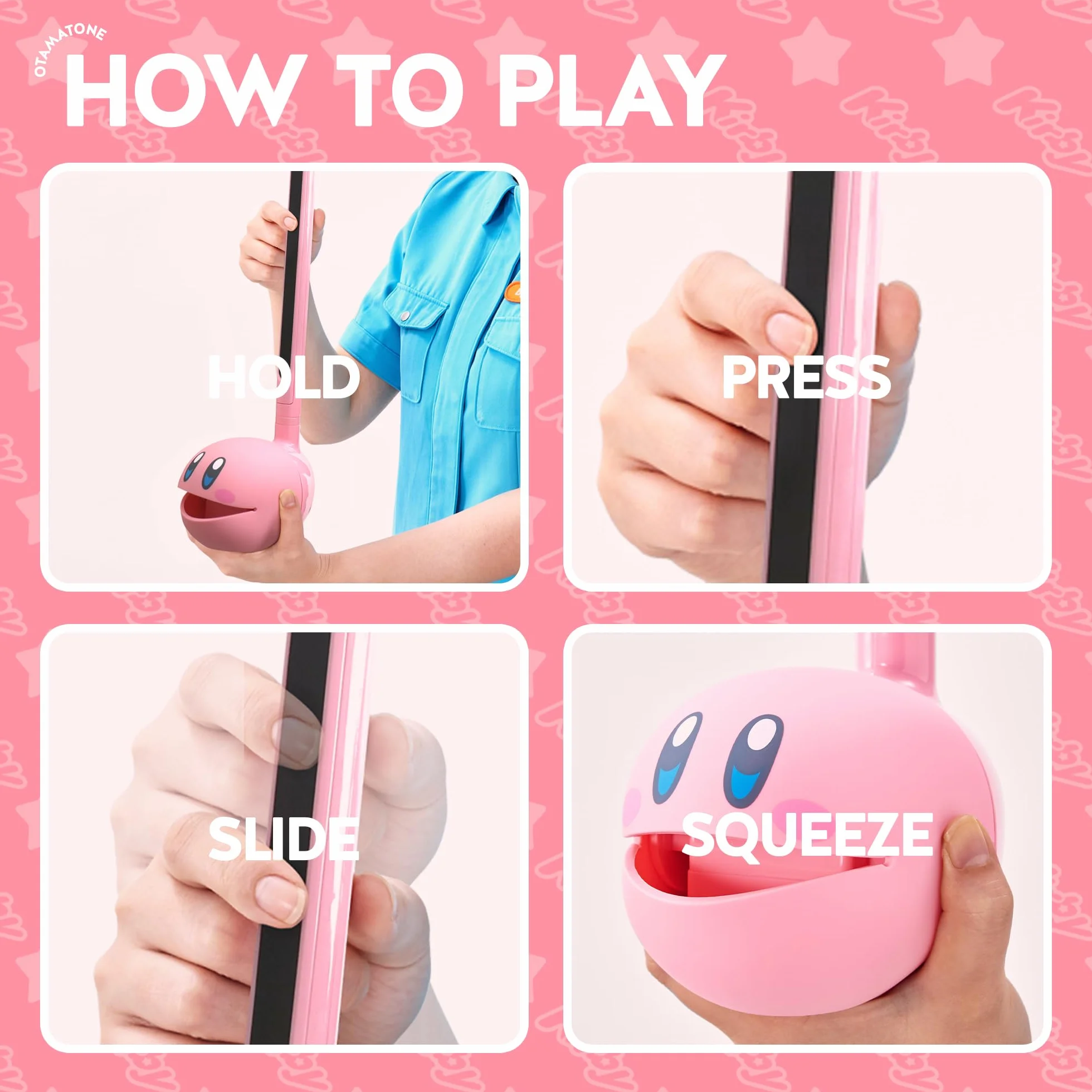 Otamatone Deluxe Kirby Japoński elektroniczny instrument muzyczny syntezator dotykowy
