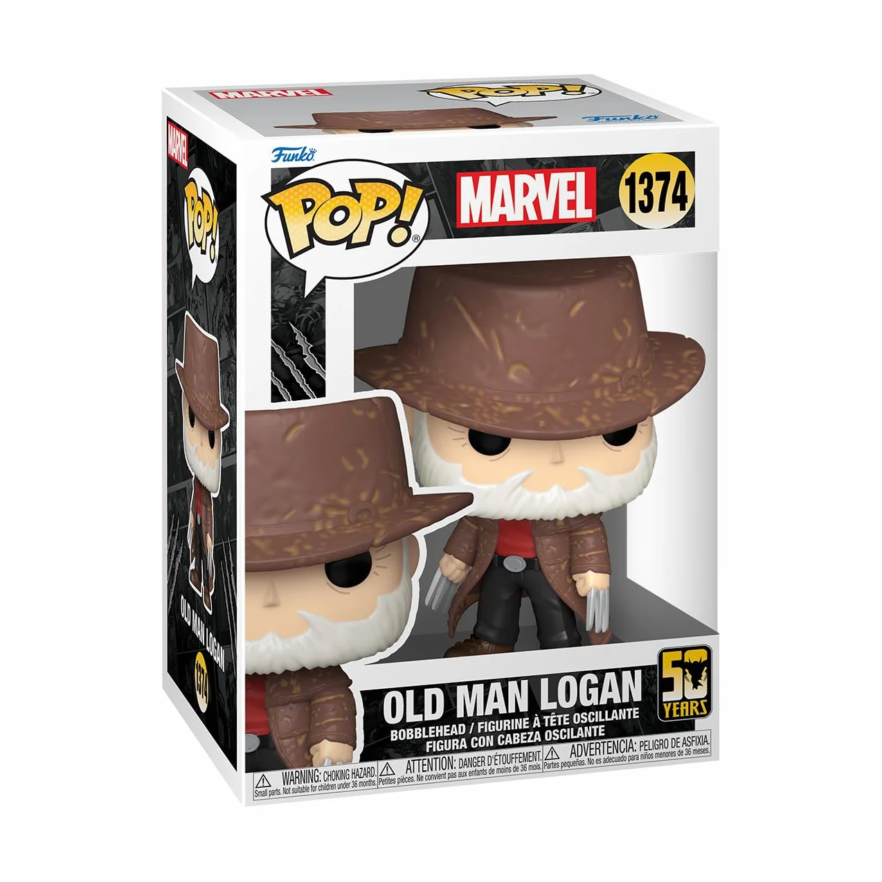 Funko POP! Marvel: Wolverine 50th - Ultimate Old Man Logan - X-Men - kolekcjonerska figurka winylowa - pomysł na prezent - oficjalny towar - zabawki dla dzieci i dorosłych - fani komiksów