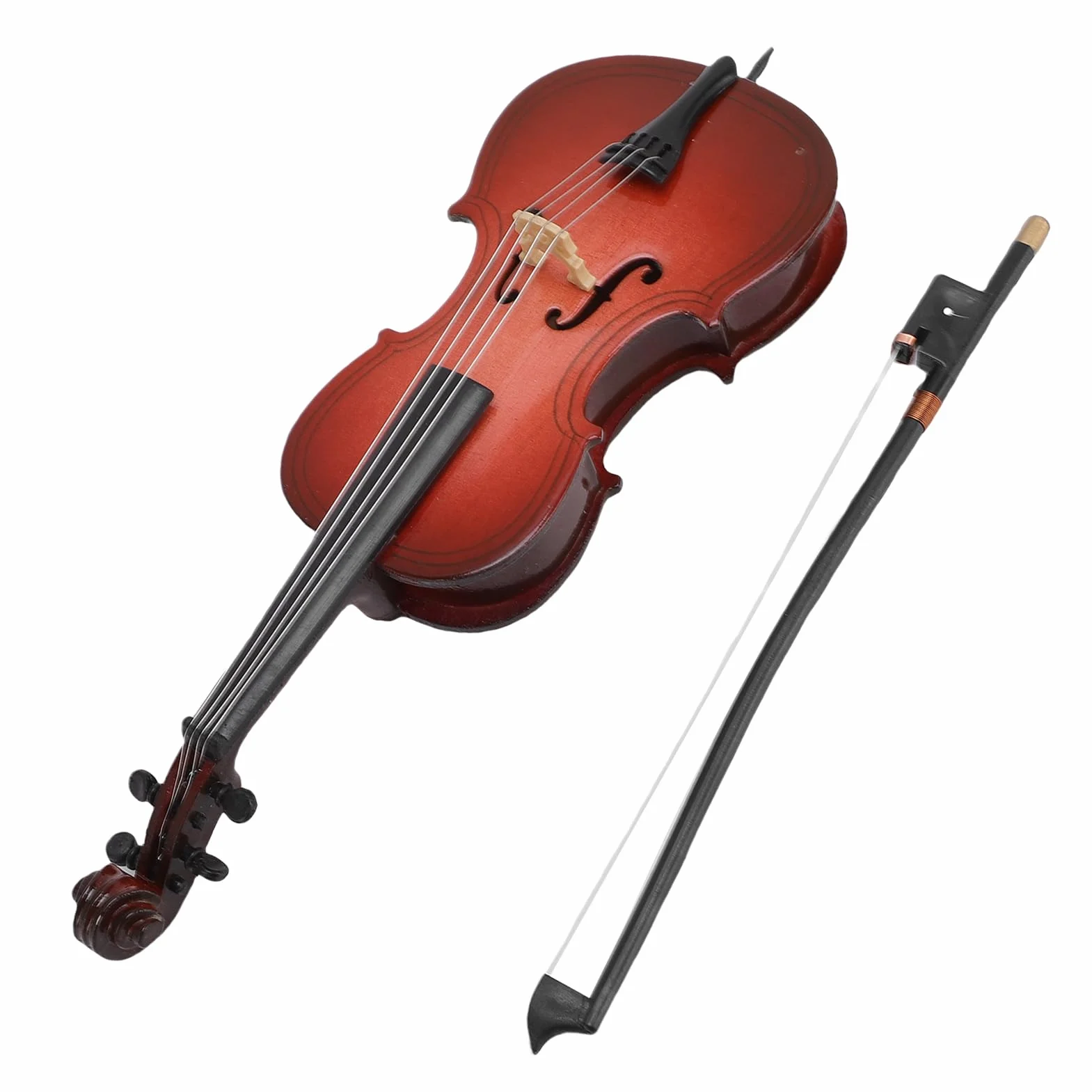 drewniany miniaturowy model wiolonczeli, model repliki instrumentu muzycznego z stojakiem bok case do lalki
