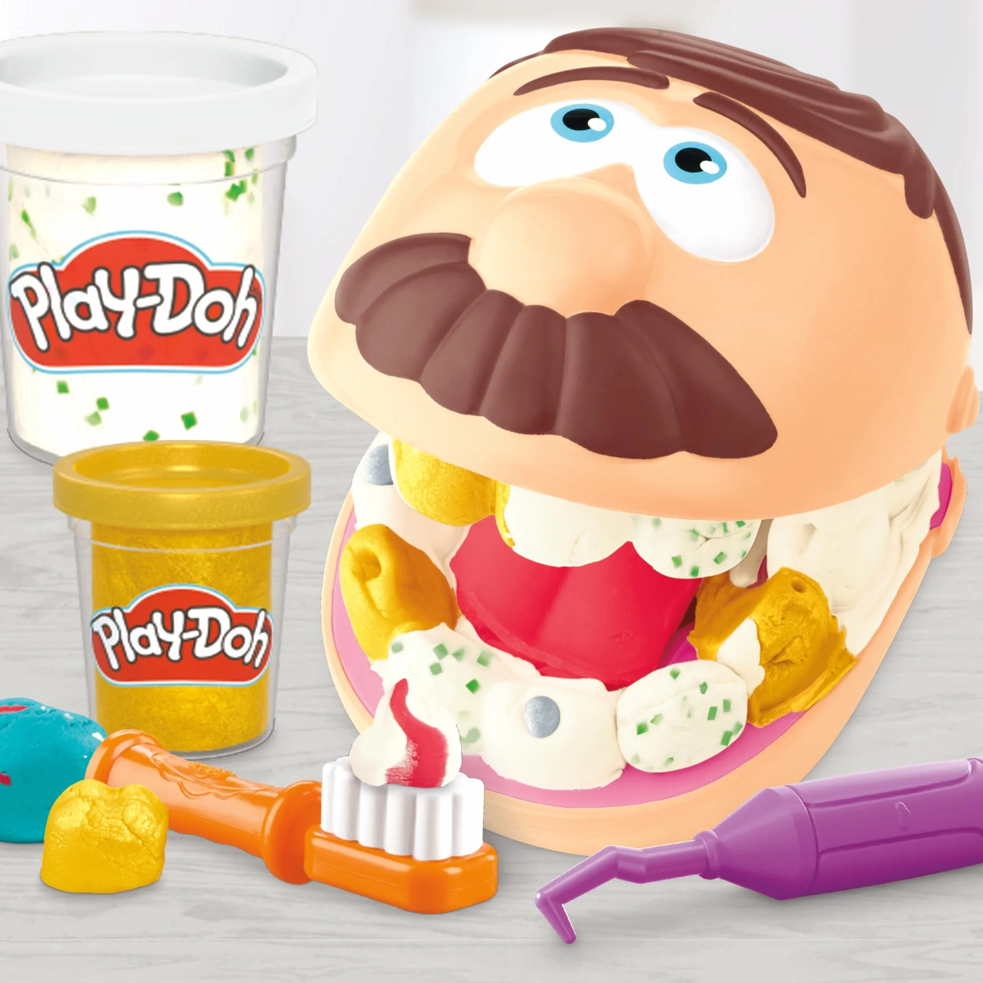 Play-Doh Drill'N'Fill Dentist Drill'N'Fill Dentist Zabawka z Ciastoliną, Wielokolorowy, Od 3 lat