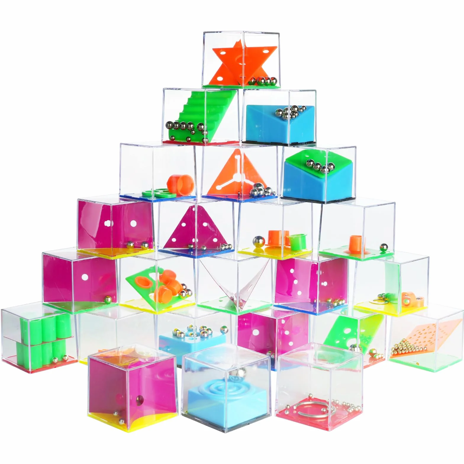 OSDUE 24 Sztuki Mini Puzzle Gry - Różne Poziomy Gier Jigsaw i Zręcznościowych