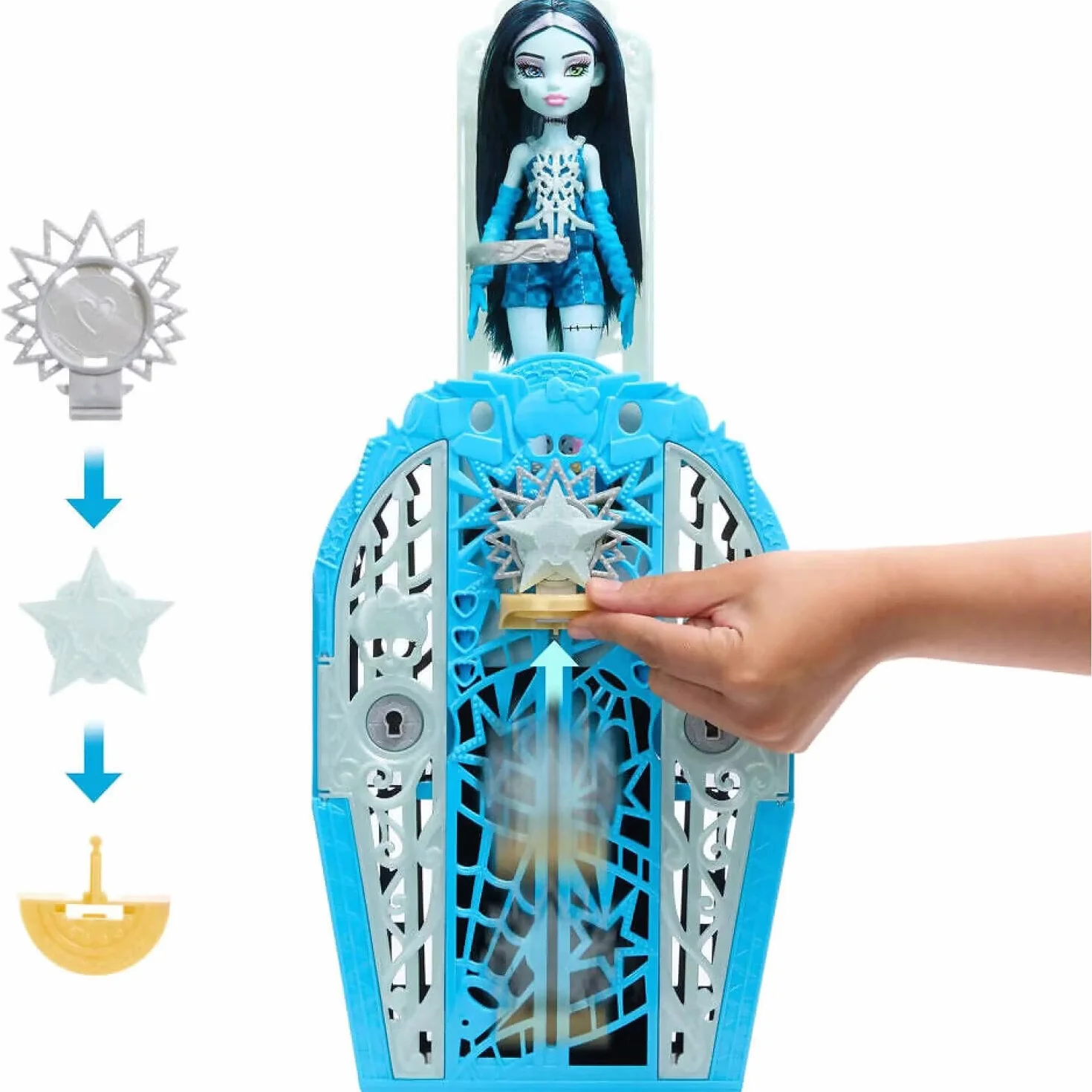 Monster High Straszysekrety Frankie Stein Seria 6 Tajemnice Hollyduch Zestaw lalka JBG81
