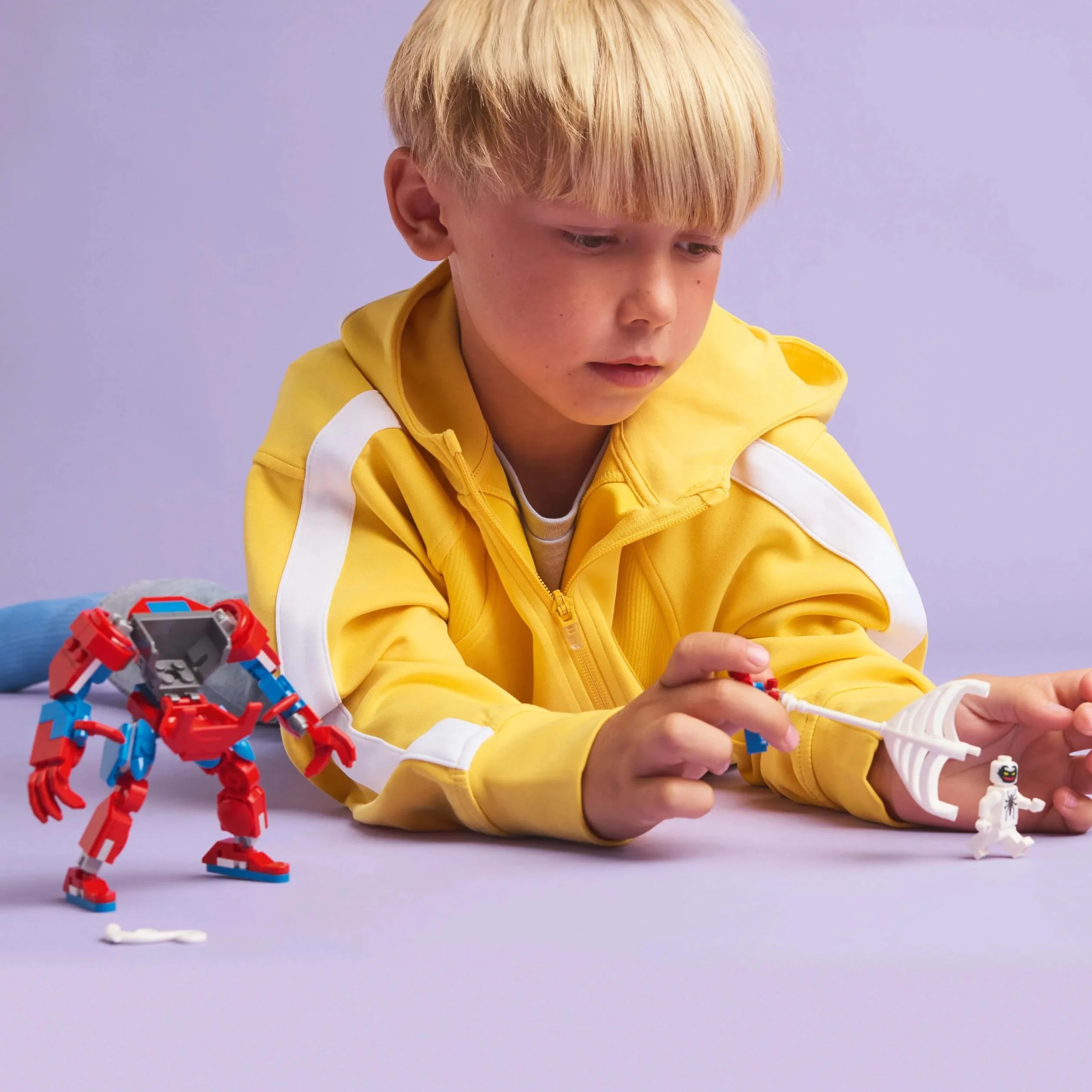 LEGO Marvel Mech Spider-Mana kontra Anti-Venom, Figurka Akcji do Zbudowania, Zabawka Konstrukcyjna dla Dziecka, dla Chłopców i Dziewczynek do Odgrywania Ról, Pomysł na Prezent dla 6-latka 76308