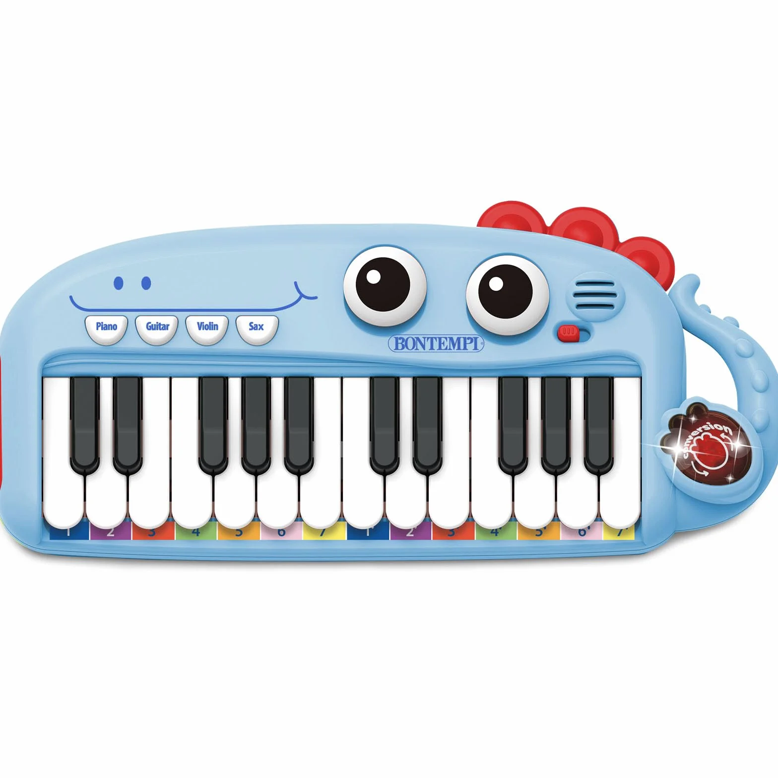 Bontempi | PlayKeys - Zabawka-klawiatura z 24 klawiszami dla małych muzyków, niebieska, 300x140x40 mm