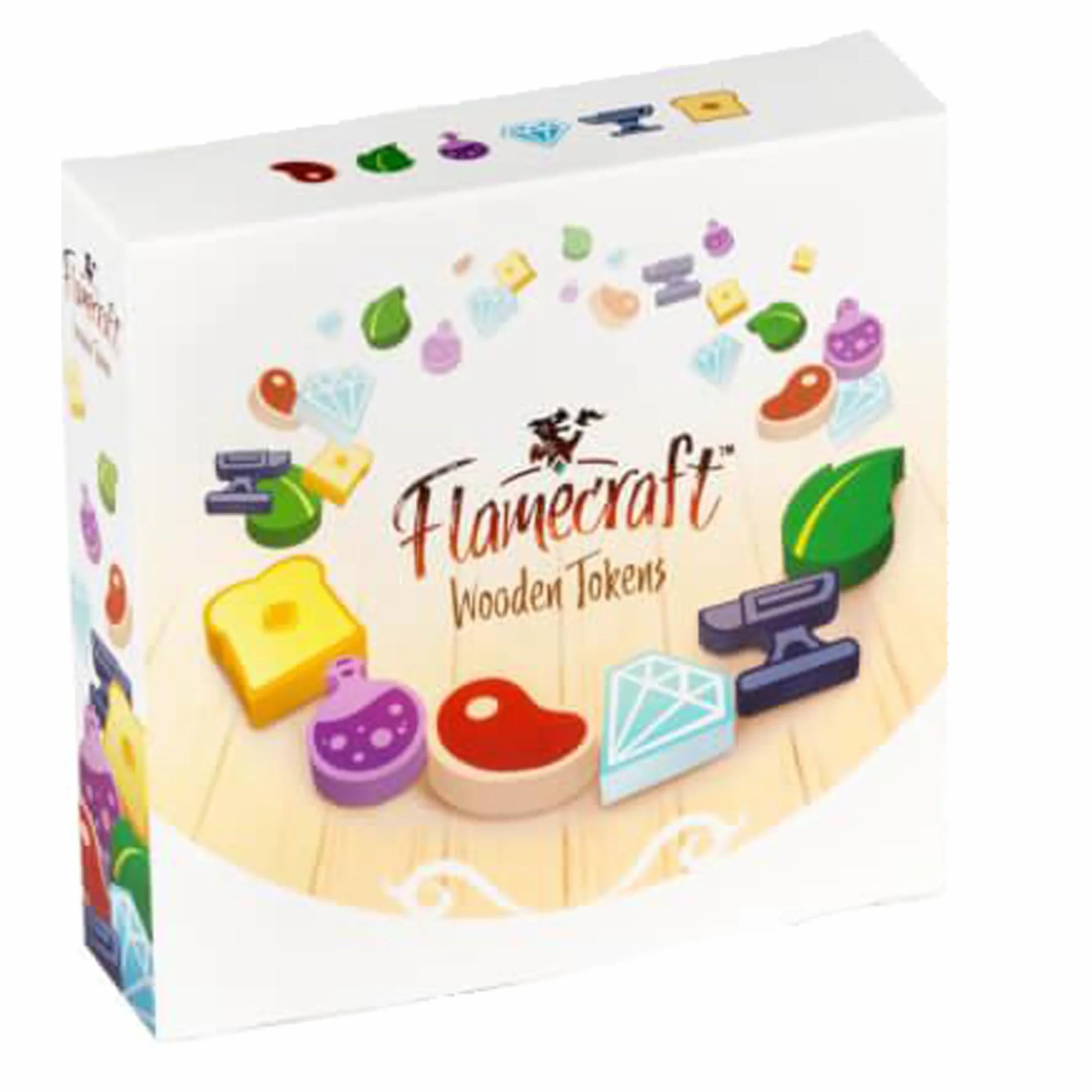Lucky Duck Games Flamecraft drewniane żetony do gier planszowych seria 2 luksusowe malowane zestaw 210 sztuk