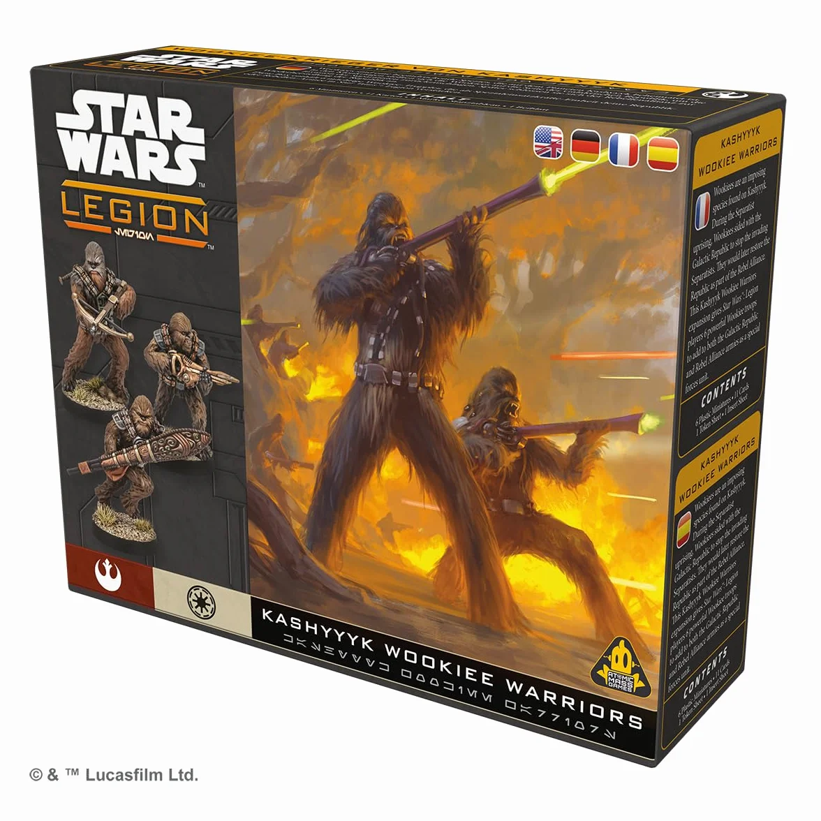 Asmodee, Star Wars: Legion – Kashyyyk Wookiee Warriors, rozszerzenie, Atomic Mass Games, dla 2 graczy, 14+ lata, 120-180 minut, niemiecki, wielojęzyczny