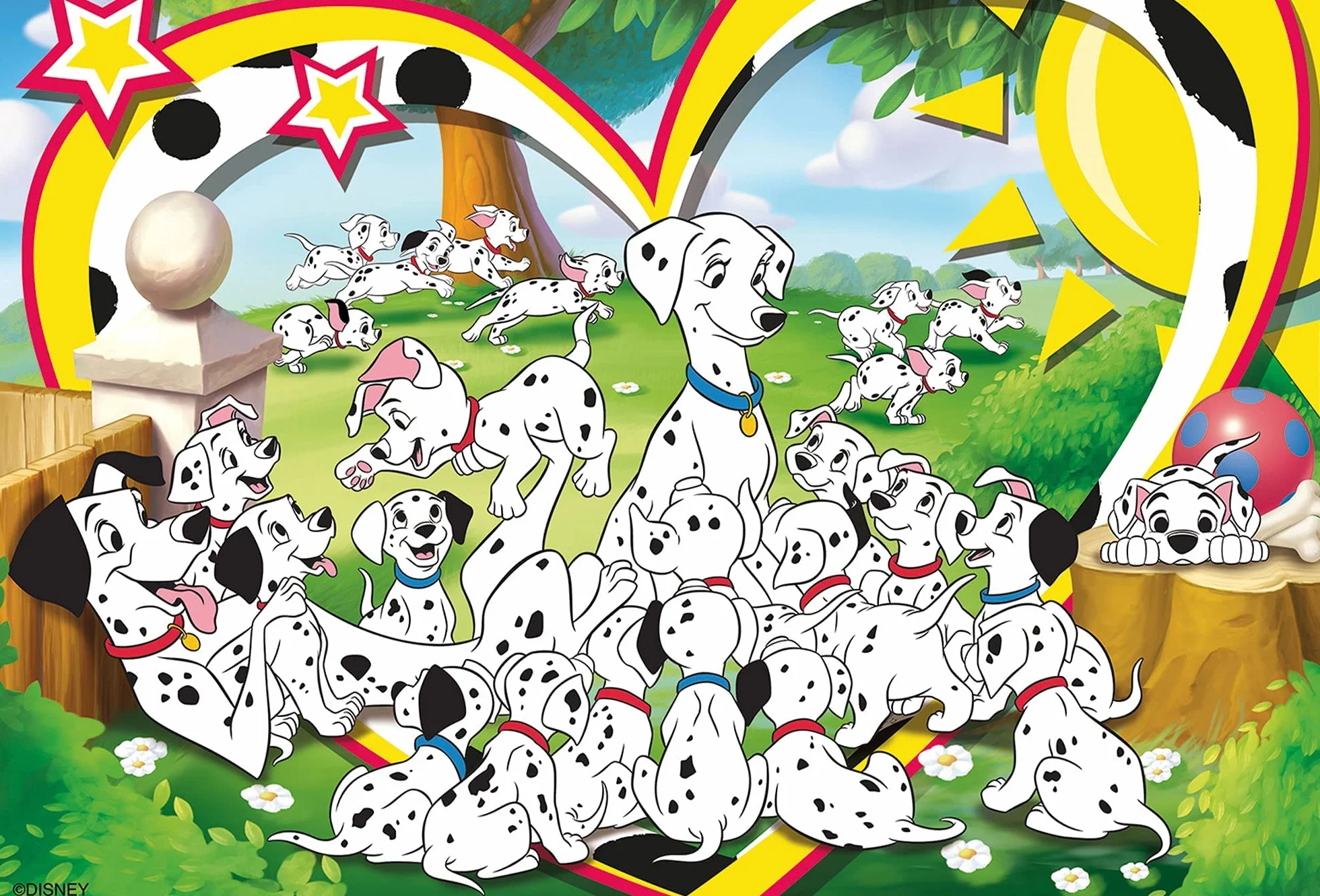 Lisciani Puzzle Maxi Floor 24 piezas 2 en 1 Doble Cara Disney 101 Dálmatas