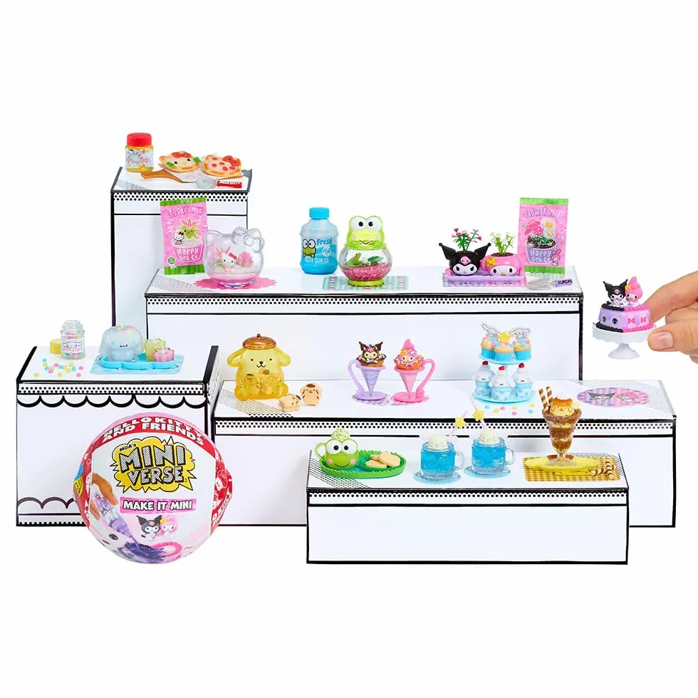 MGA’s Miniverse Make It Mini Hello Kitty and Friends Series 2 – 1 Zestaw DIY z Motywem Sanrio w Opakowaniu-Niespodziance, Do Zebrania 12 Zestawów, Dla Dzieci od 8 lat i Kolekcjonerów, NIEJADALNE