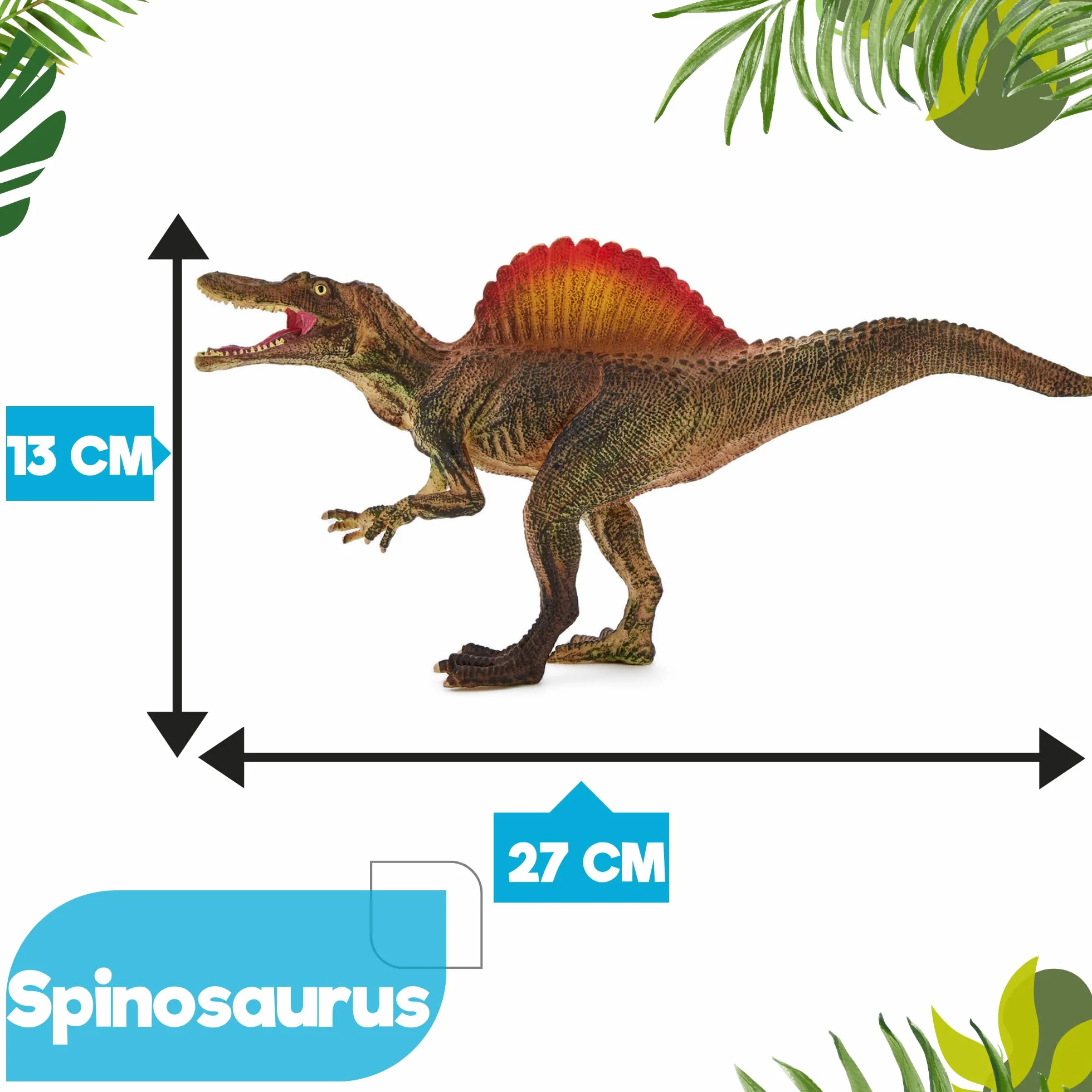 Zappi Co Figurka dziecięca Spinozaura, zabawka w postaci dinozaura (27 cm długości) Realistyczna szczegółowa kolekcja dinozaurów, figurki akcji