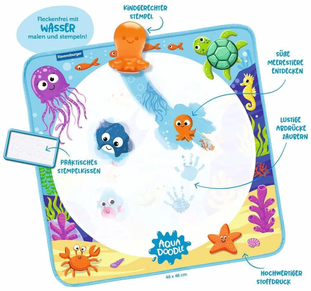 Ravensburger Aquadoodle Magic Ocean Zabawka, Żółty, Od 1 roku