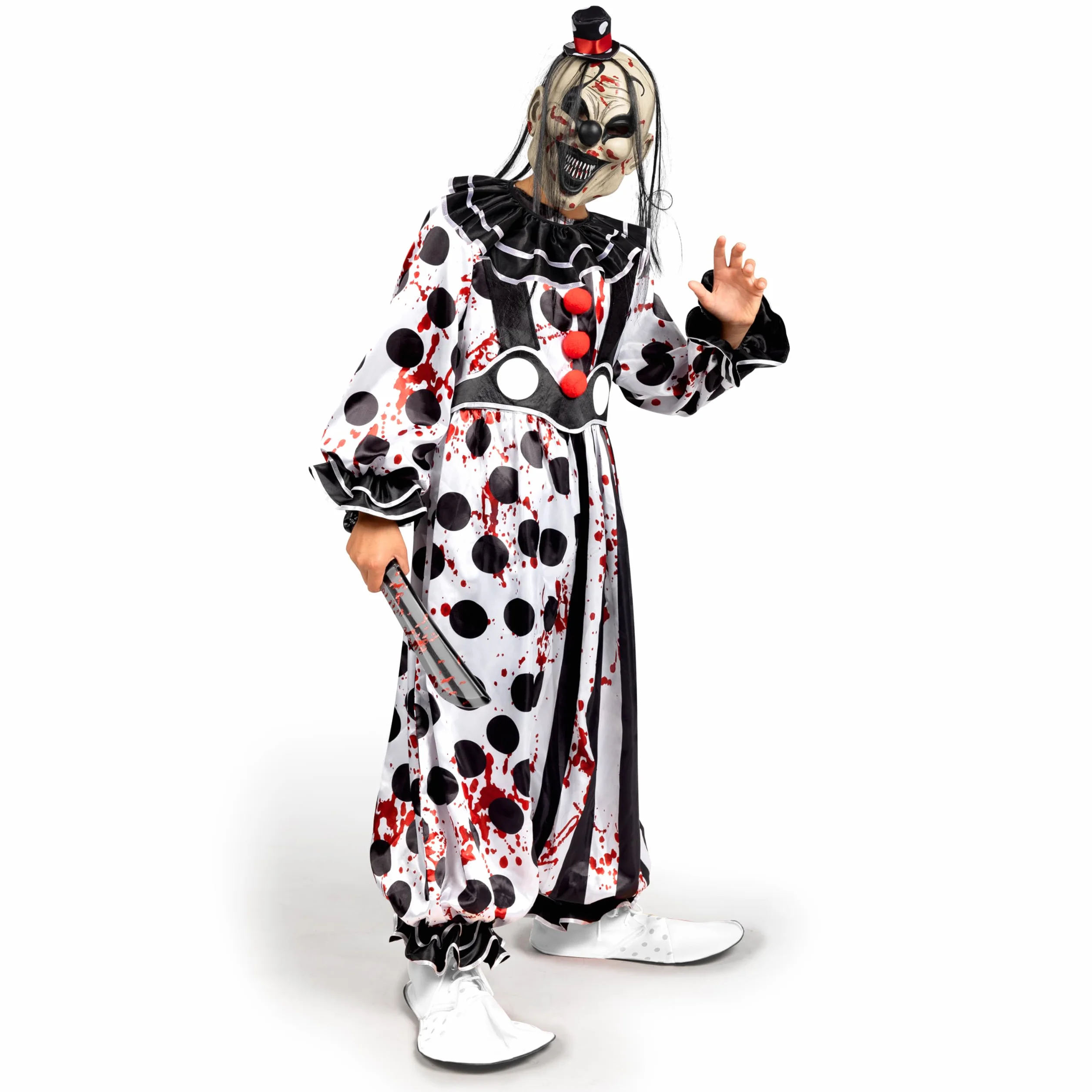 Spooktacular Creations Kostium chłopca klauna, kostium zabójcy, kostium klauna z horroru na Halloween, przebieranki, imprezę tematyczną cosplay