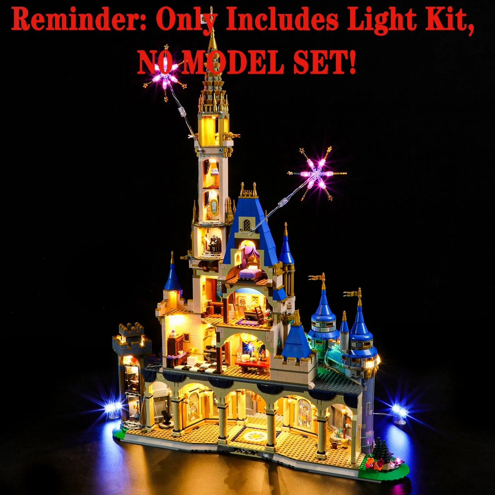 Zestaw oświetlenia LED kompatybilny z modelem 43222 Disney Castle