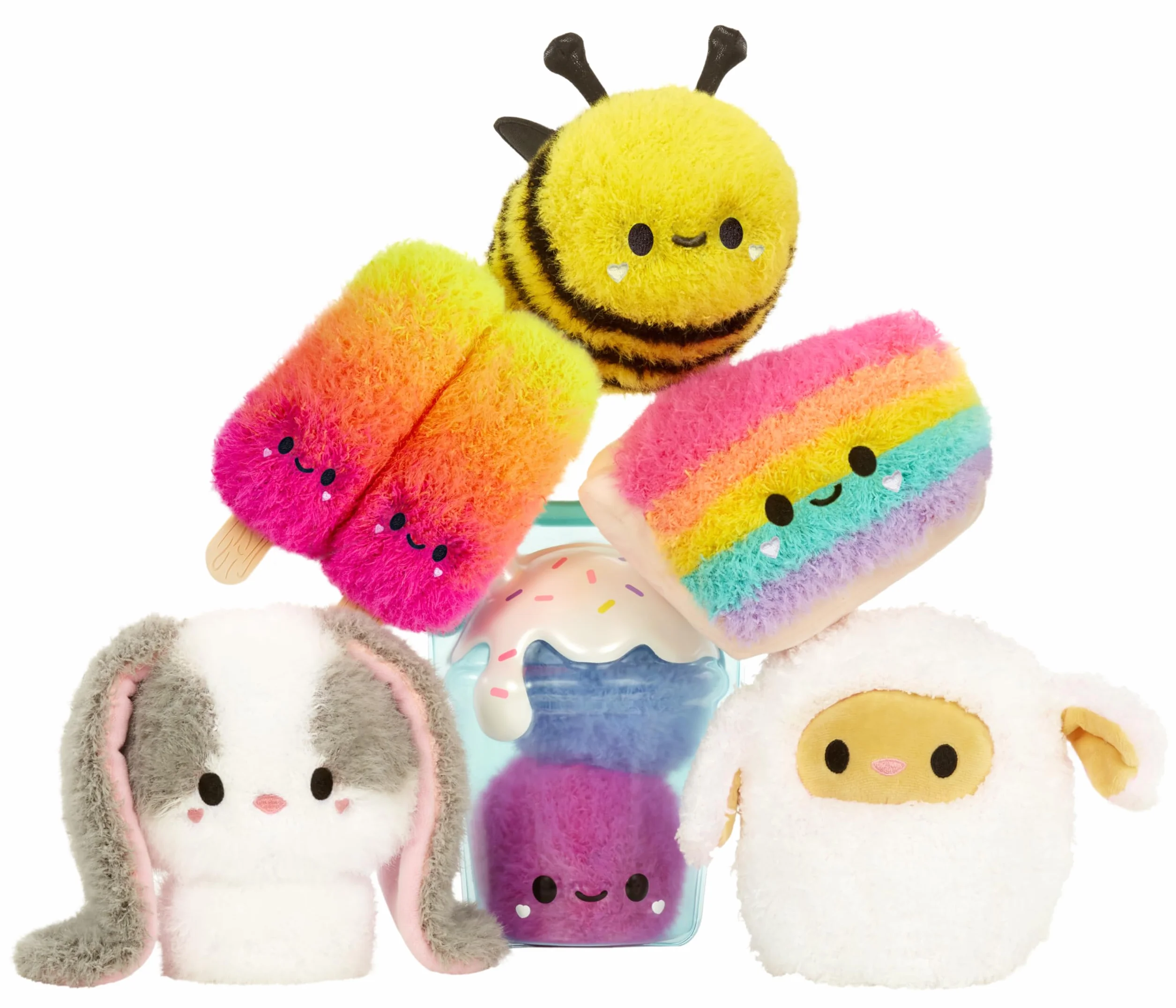 Fluffie Stuffiez Small Collectible Plush - Ice Pops - Niespodzianka po Rozpakowaniu - Przytulny Ultra Puszysty Pluszak DIY z Rodziny Fields - Zabawa Dotykowa i Sensoryczna - Dla Dzieci w Wieku 4+