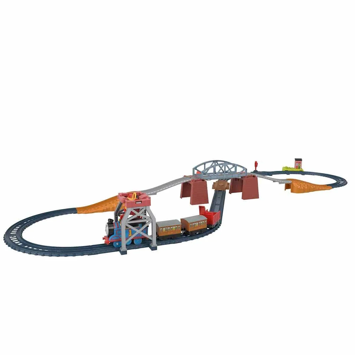 Fisher-Price Thomas & Friends 3-in-1 Package Pickup Train Set with motorized Thomas for preschoolers ages 3 years and older