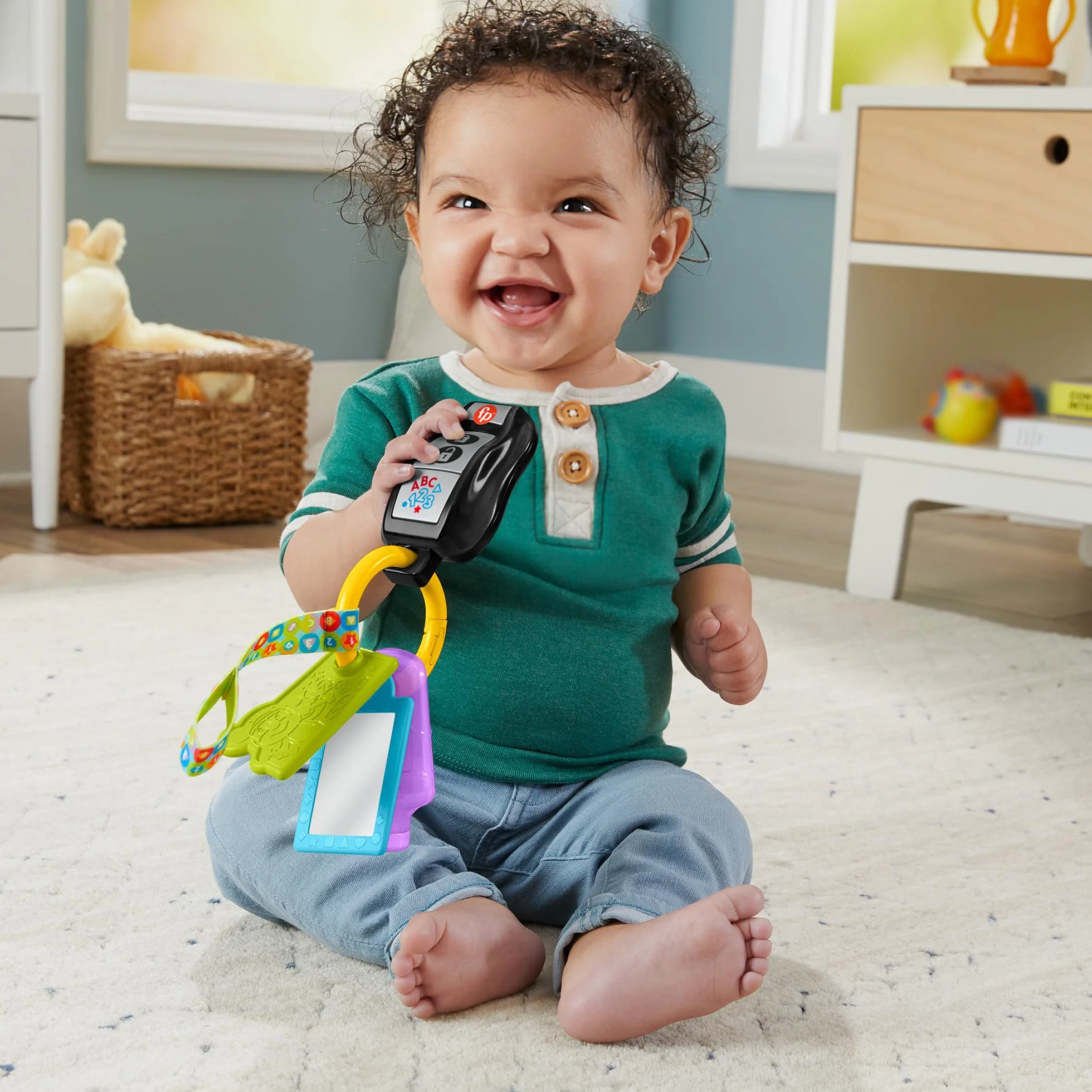 Fisher-Price Laugh & Learn Play & Go Activity Keys, wersja angielska, niemiecka, francuska, HXF50
