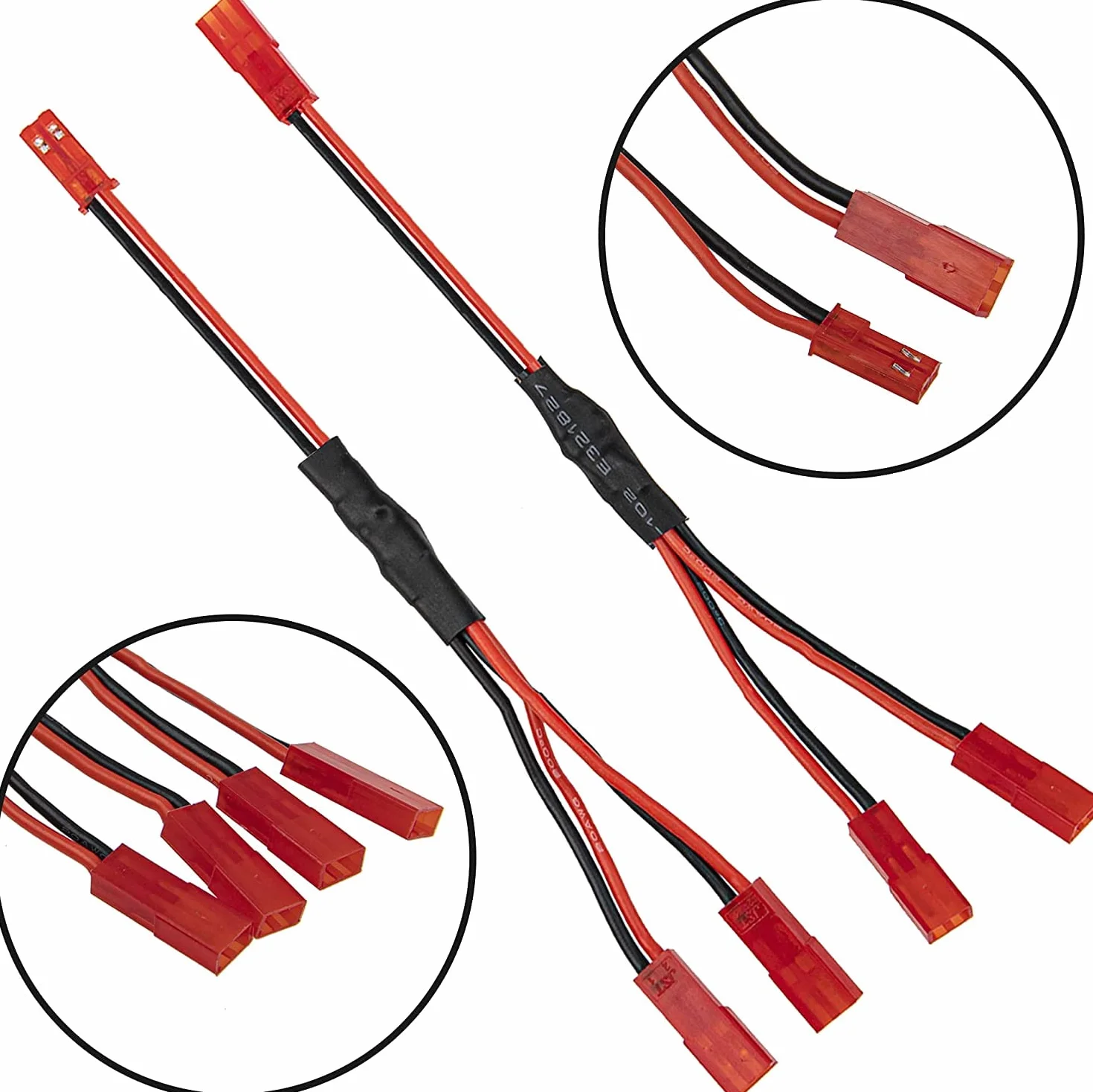 GTIWUNG 6 sztuk RC JST wtyczka żeńska ESC bateria JST Connector Gniazdo Y kabel do 1/10 RC Crawler Traxxas TRX-4