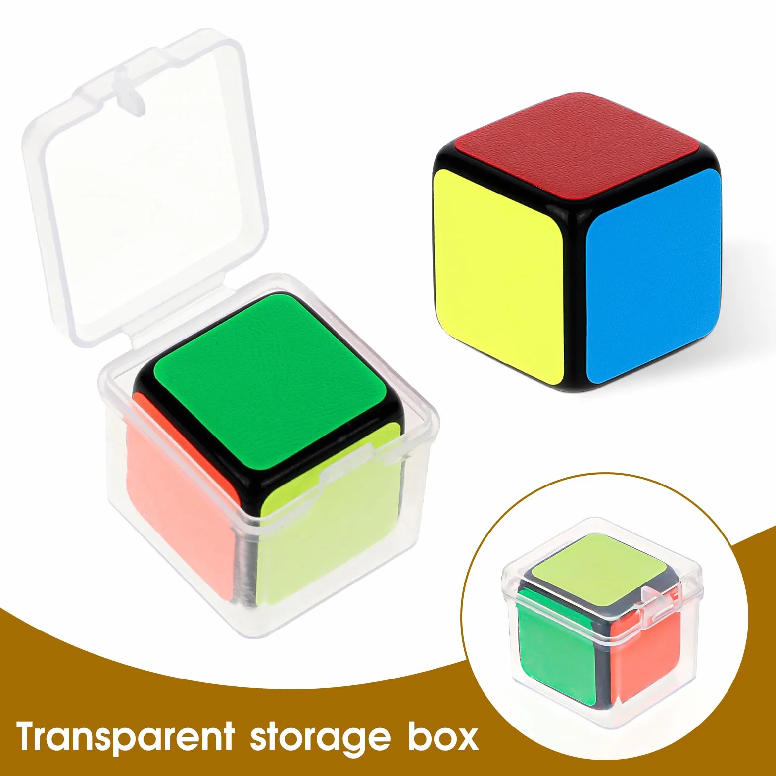 Qianyu Quick Restore 1x1 Speed Cube, bez naklejek, szybkie płynne obracanie, lekka magiczna kostka