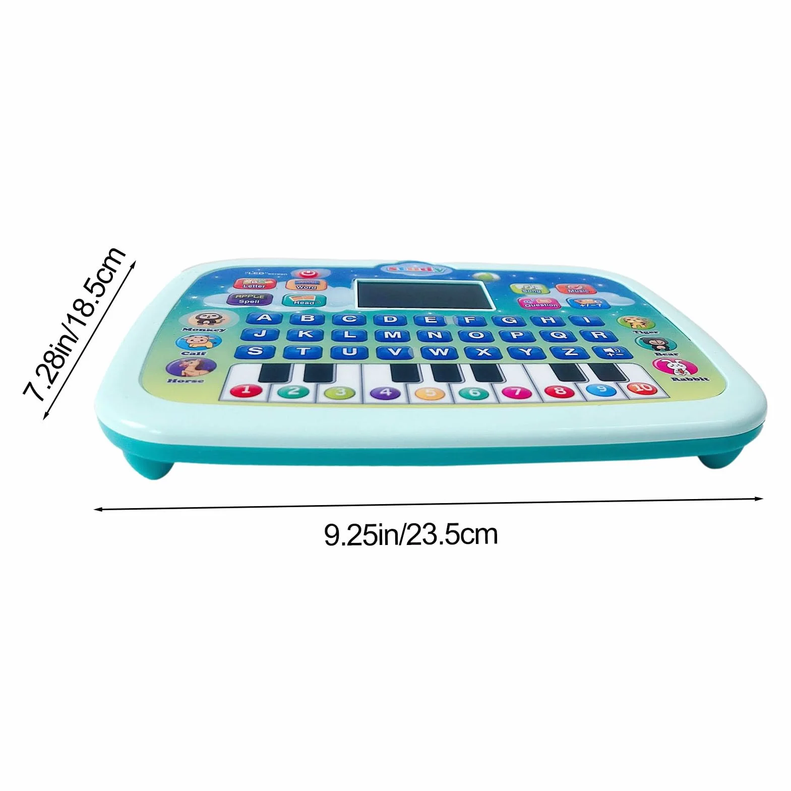 Learning Tablet - Kids Educational Laptop, English Learnings Toy with LED Screen, Fun Feature, Early Education Essential, Learning Device for Boys Girls 1-4 Years Old Preschool Pink Green