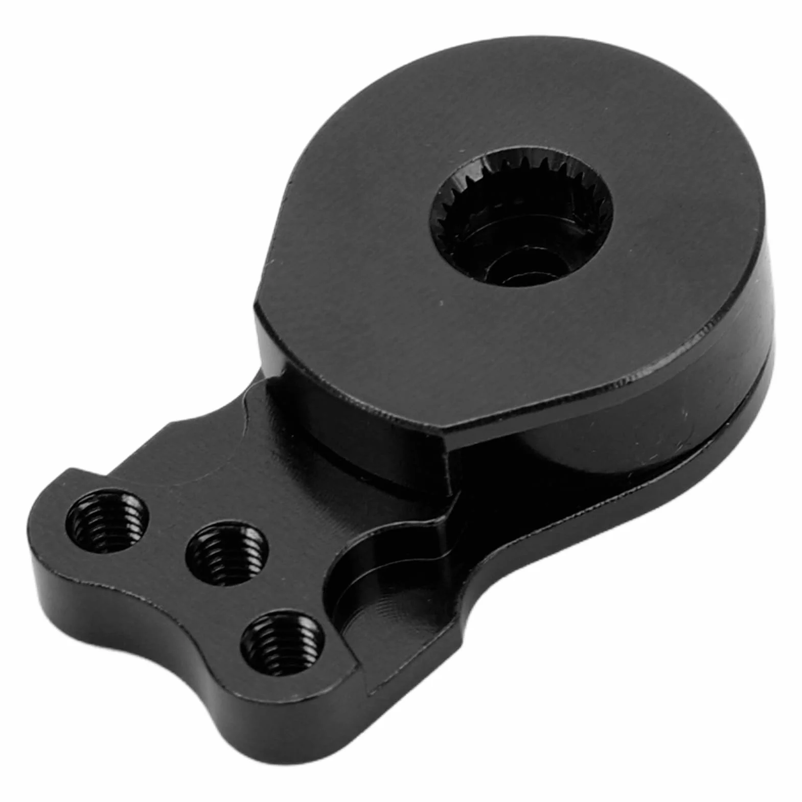 RC Servo Saver, Lekki, Uniwersalny Serwomechanizm ze Stopu Aluminium o Wysokiej Dokładności 25T z zamienną osłoną Przekładni do Samochodu RC 1/10 (BLACK)