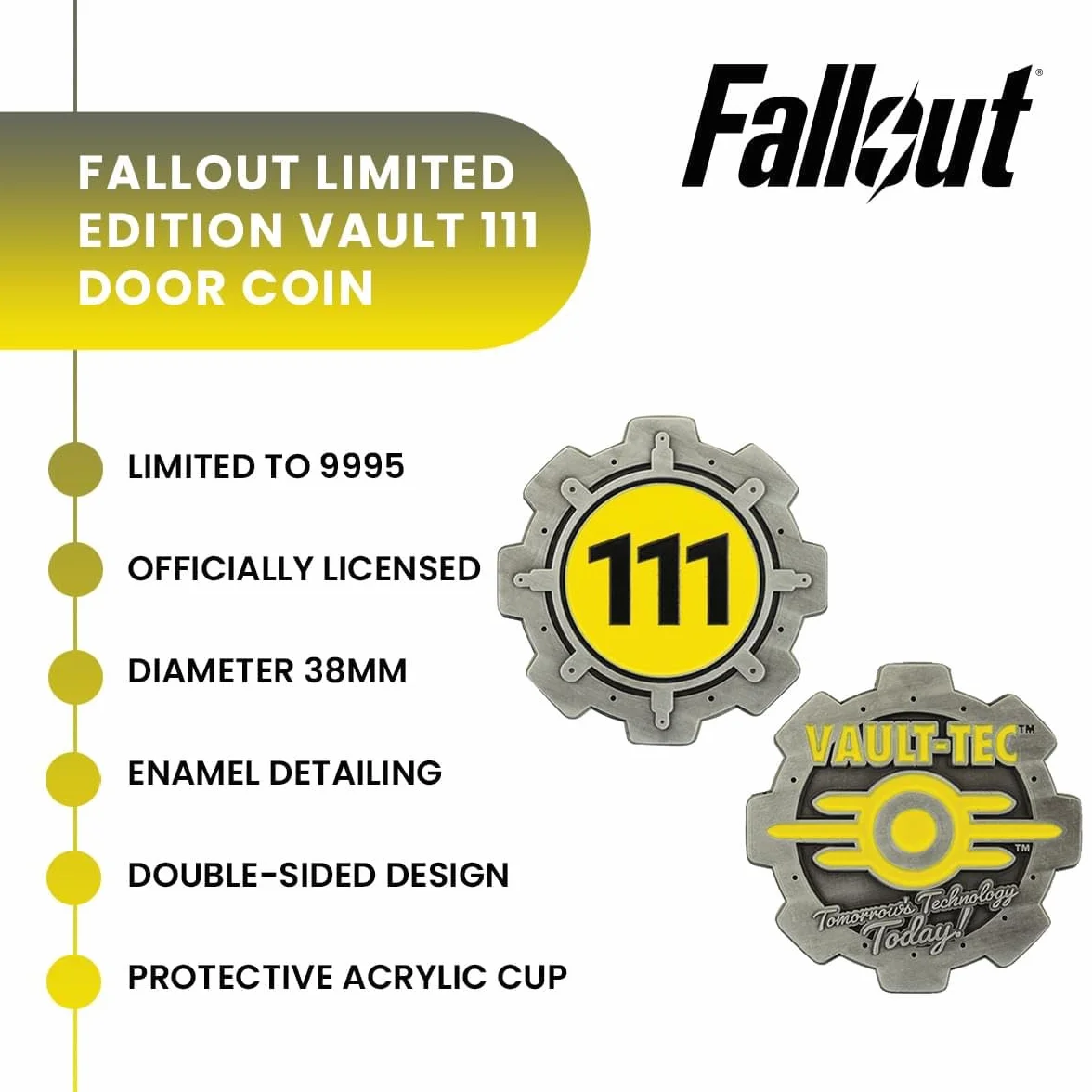 Fallout - edycja limitowana moneta - Vault 111 drzwi