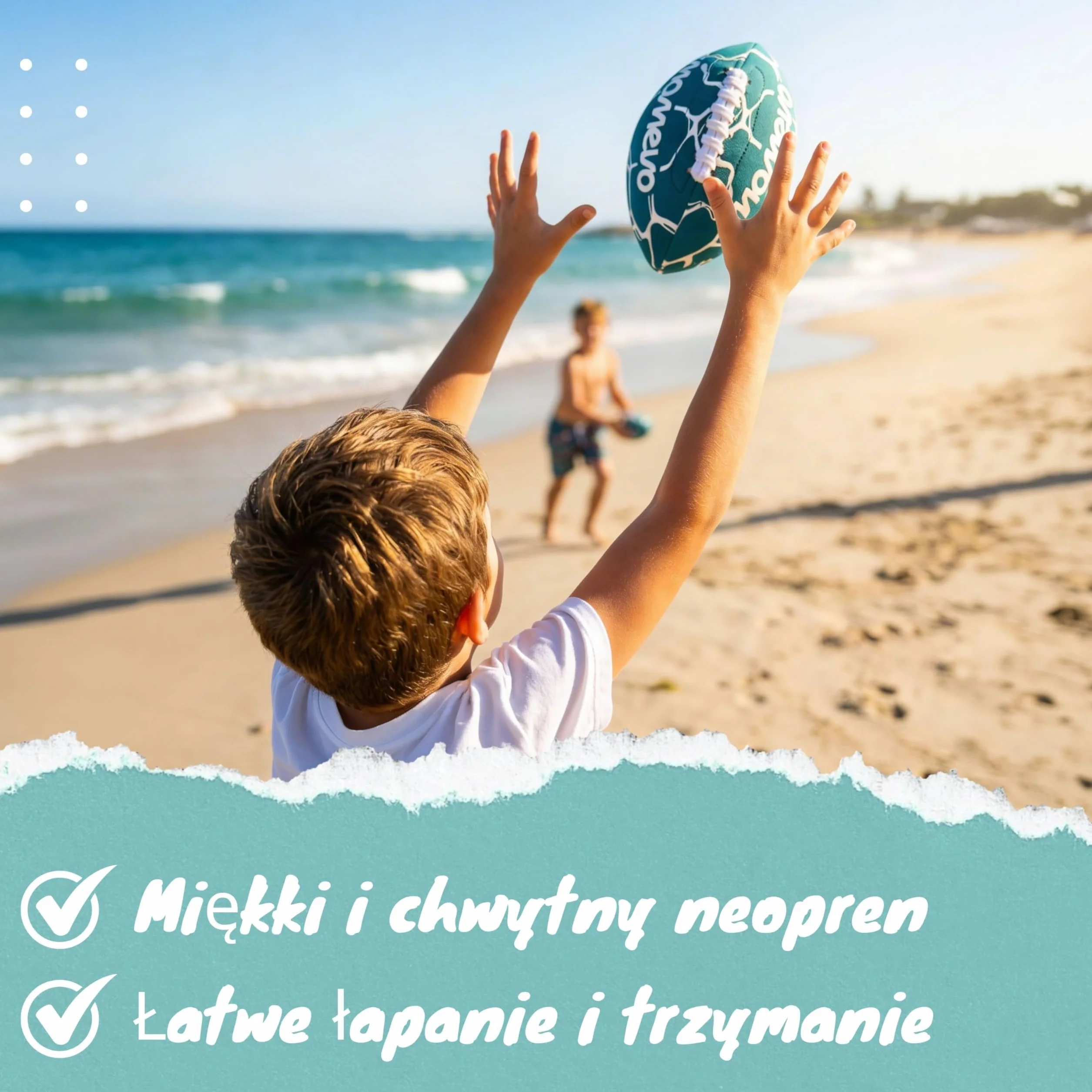 Piłka wodna Momevo BeachBuddy z neoprenu dla dzieci w wieku od 2 lat – miękka piłka dziecięca do użytku na zewnątrz