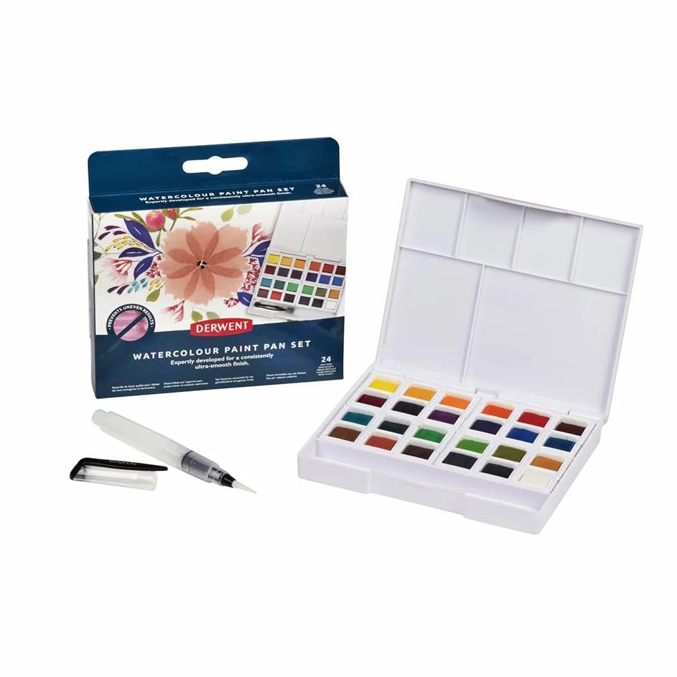 Derwent Watercolour Paint Pan 24Sets