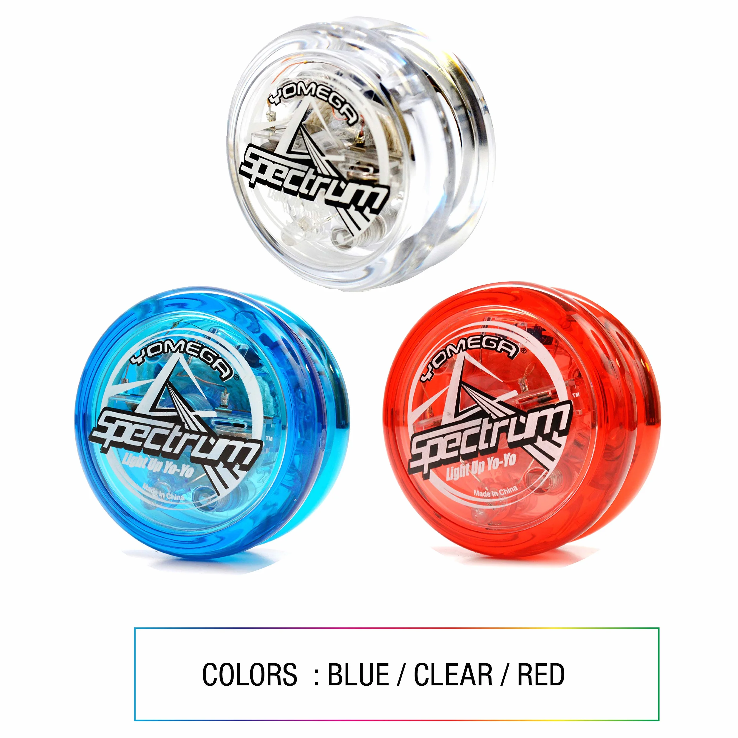 Yomega Spectrum Świecąca kula ognia Transaxle YoYo ze światłami LED dla średniozaawansowanych i zaawansowanych + 2 struny