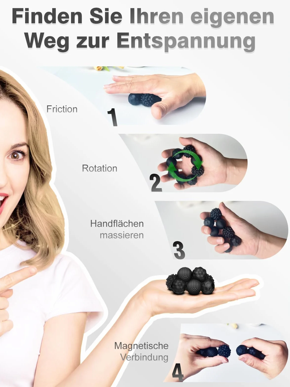 Silikonowe kulki magnetyczne Fidget Toys, 8 sztuk, magnetyczne bombki, zabawki sensoryczne, przenośna, antystresowa, zabawka sensoryczna dla dzieci i dorosłych (czarne)