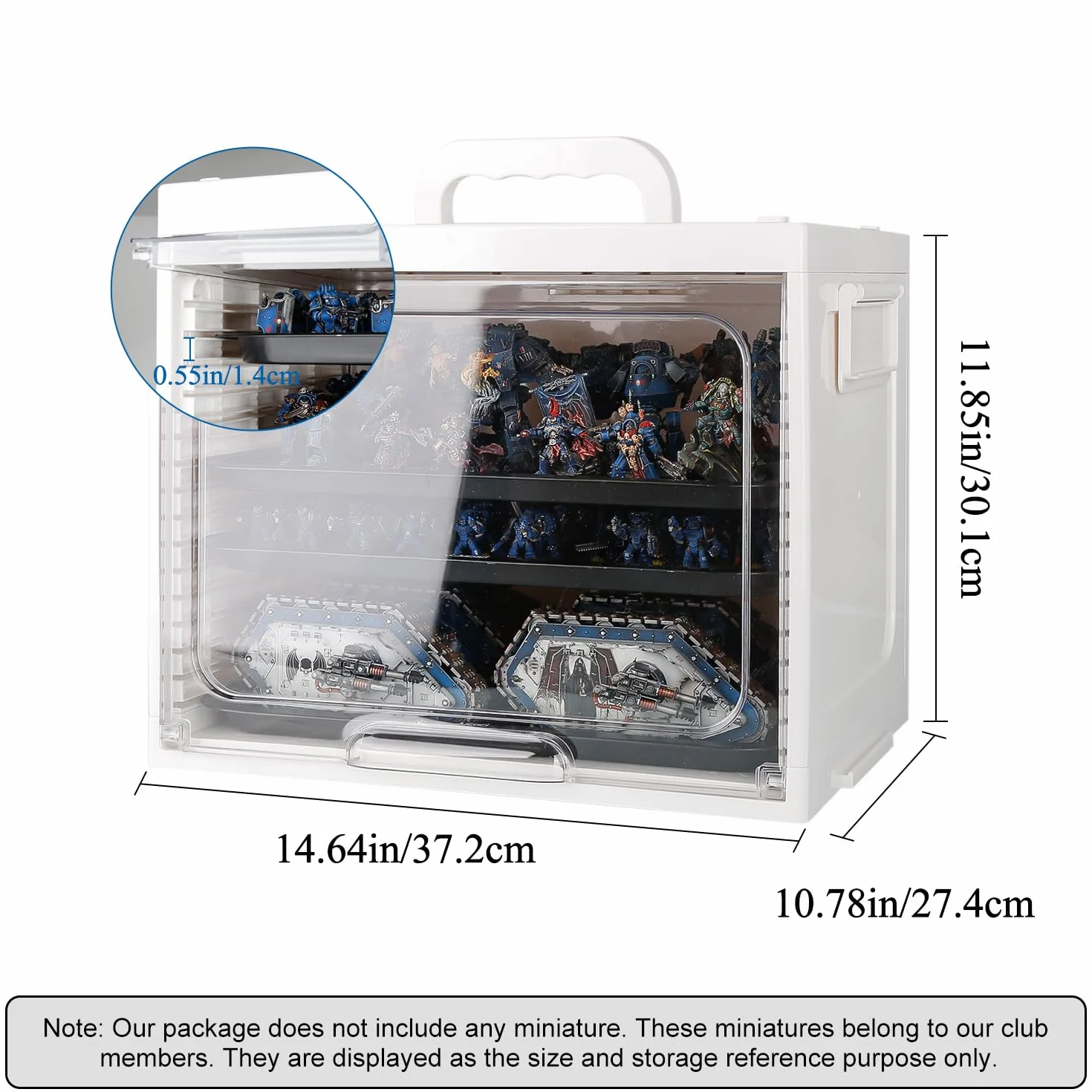 Jucoci Miniaturowe etui do przechowywania miniatury walizka transportowa