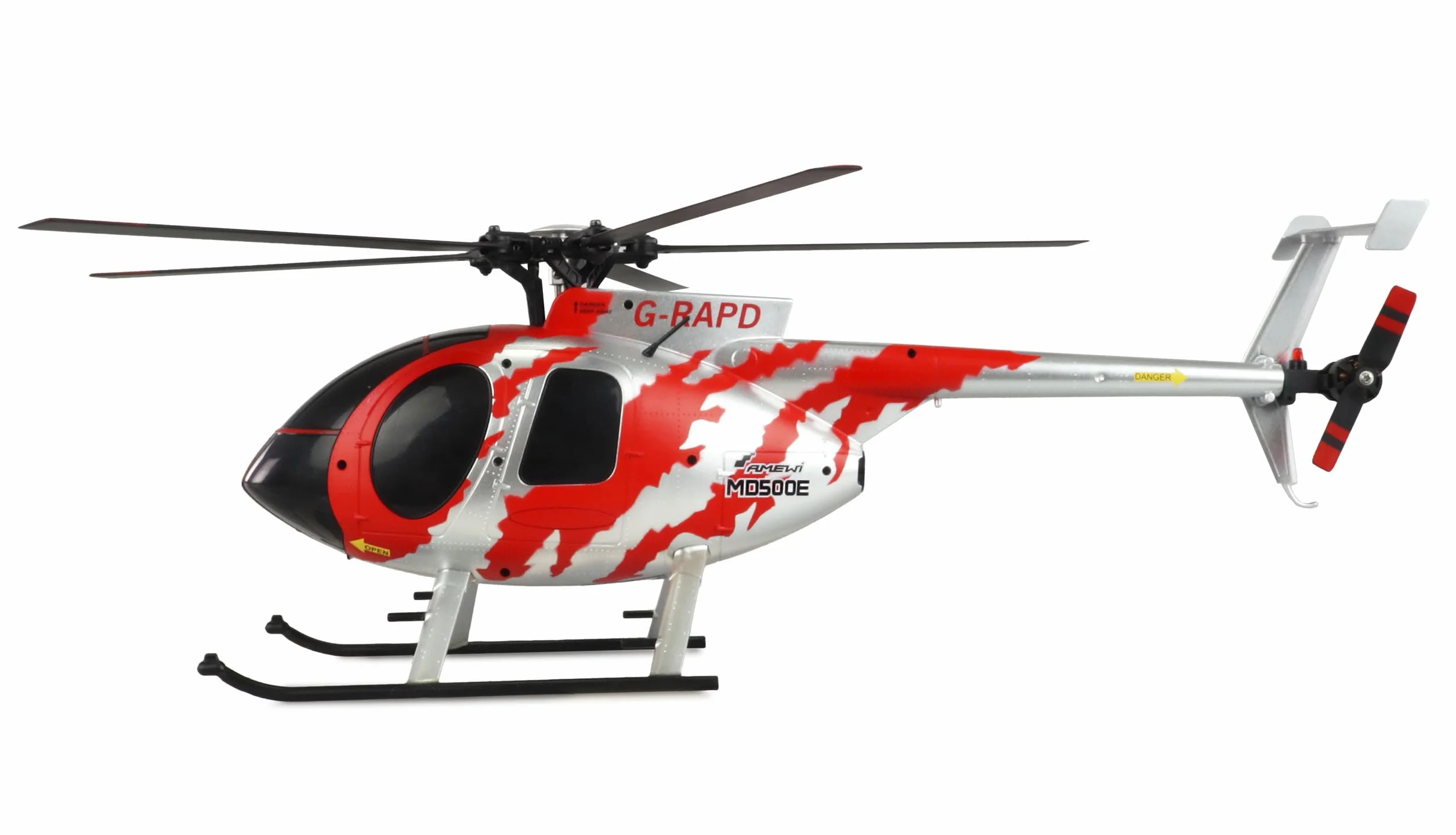 Amewi 25334 AFX MD500E Zivil Brushless 4-kanałowy helikopter 325 mm 6G RTF czerwony/srebrny