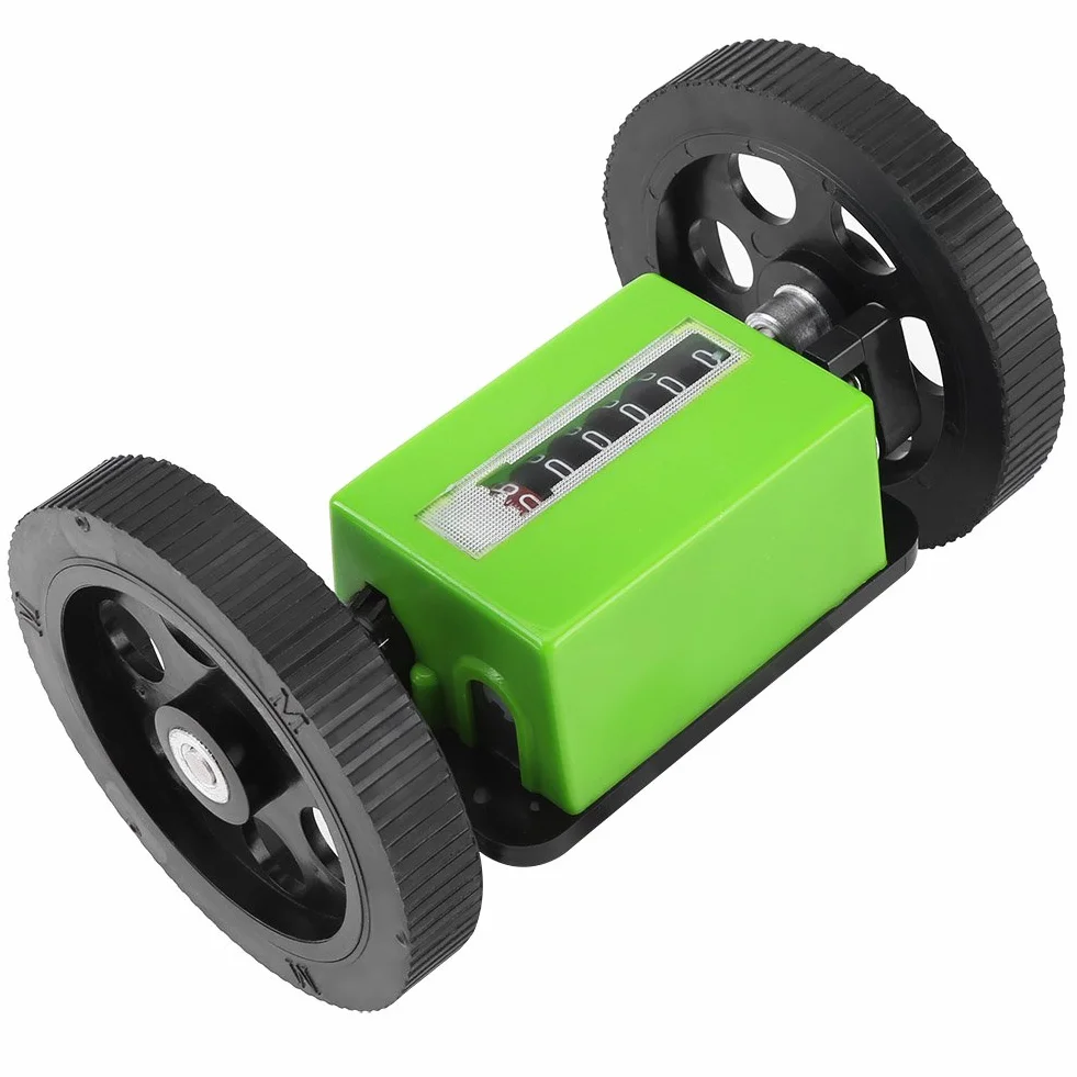 Roller-Type Meter Counter, 6 Cyfr Metrów Rolling Mechaniczny licznik długości z rolkowym kółkiem do pomiaru tekstyliów, druku, sztucznej skóry, zakres licznika: 0-99999.9 metrów