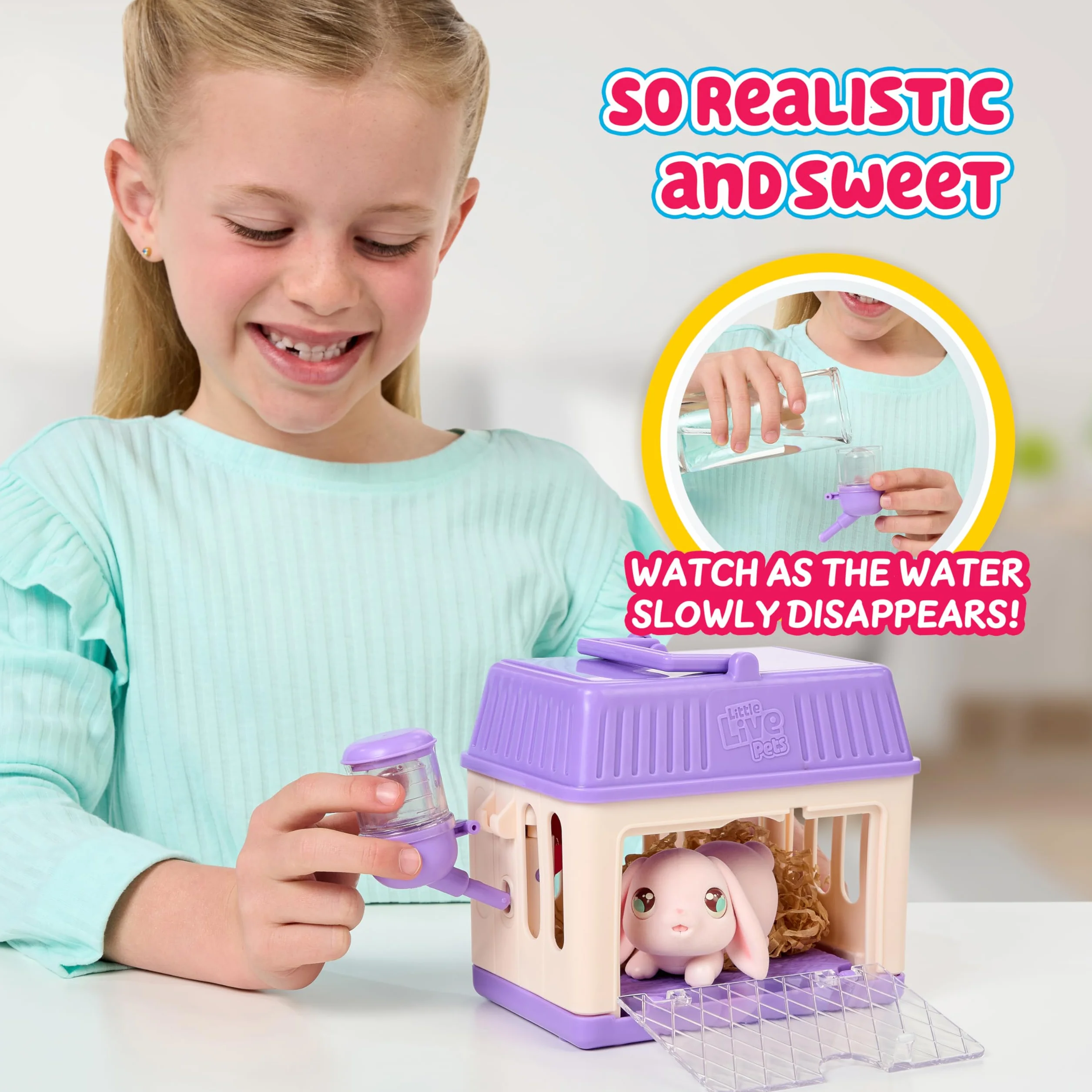 Little Live Pets – Mama Surprise Minis zajączek, pielęgnuj mamę chomika lub zajączka w swoim stajni i gorące 2, 3 lub 4 mini niemowlęta witają Little Live Pets – Mama Surprise Minis Bunschen