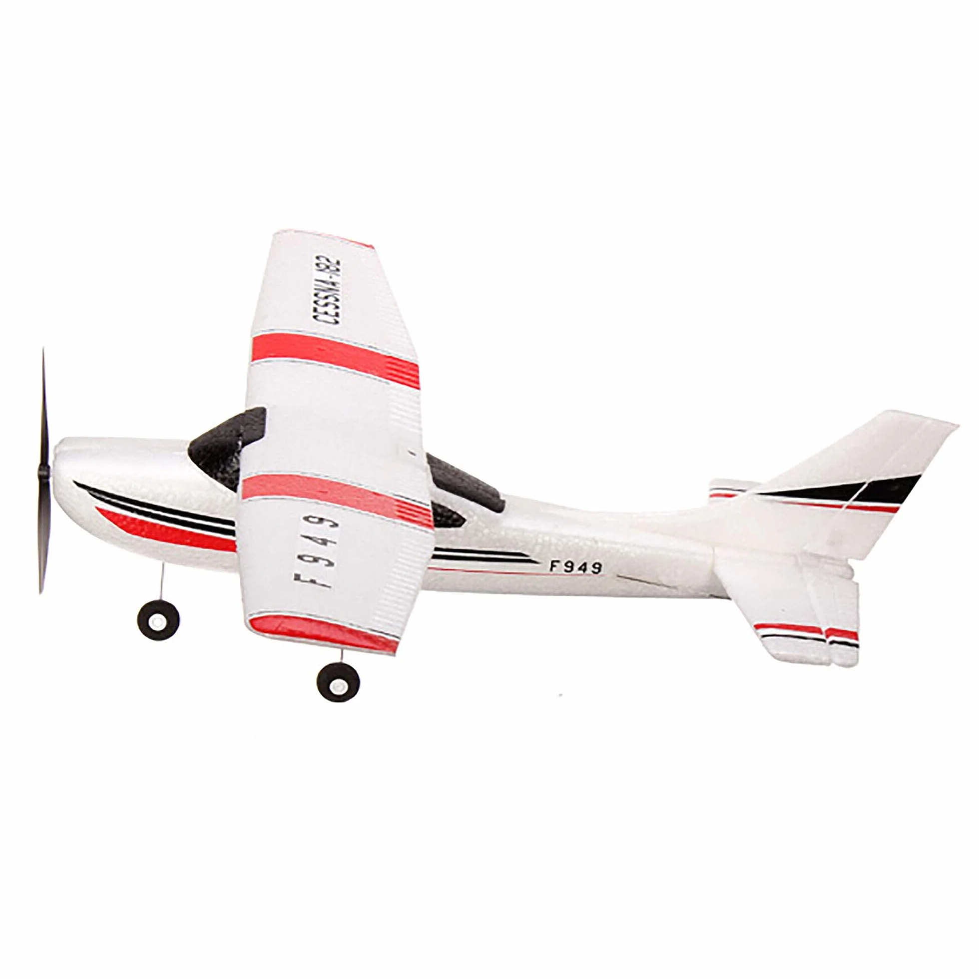 efaso WLToys F949 3-kanałowy samolot RC 2,4 GHz Cessna-182 – wytrzymały materiał EPO, 3-krotny silnik bez rdzenia, kompletny RTF z 2 akumulatorami