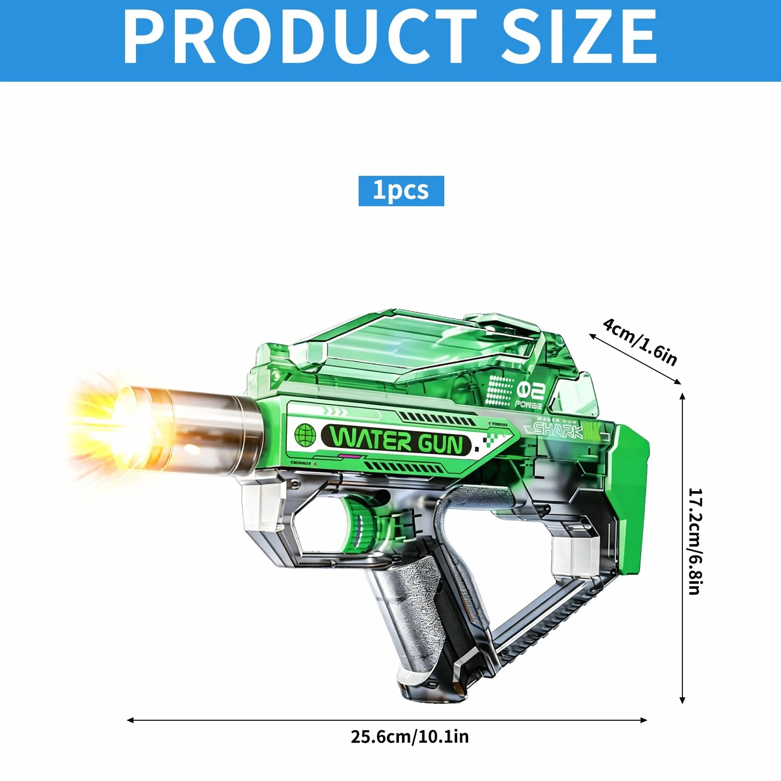 Elektryczny pistolet na wodę (orzeł zielony)