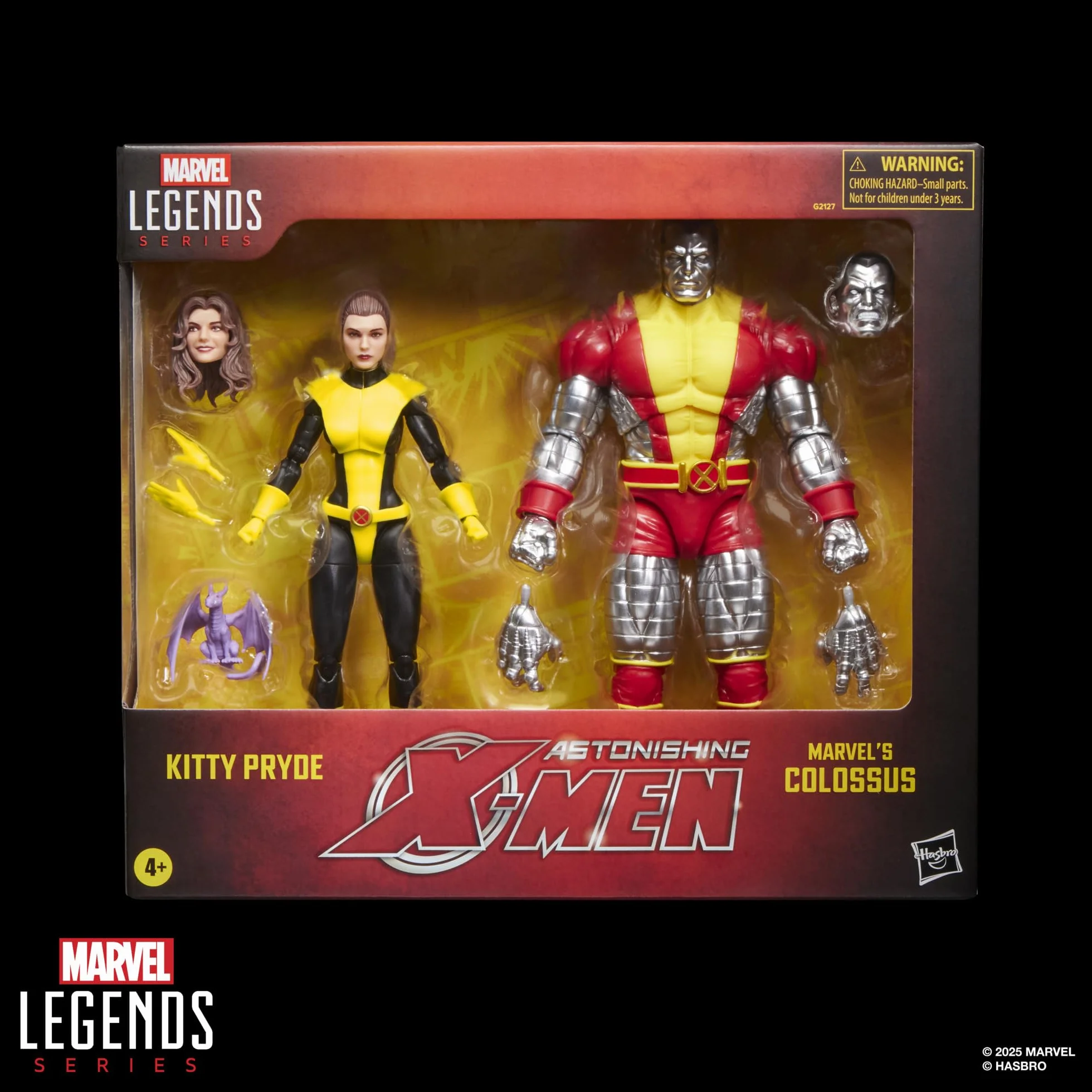 Dwupak Kitty Pryde i Colossus Marvela ze świata X-Men z serii Marvel Legends, dwie 15-centymetrowe figurki kolekcjonerskie inspirowane komiksami Astonishing X-Men