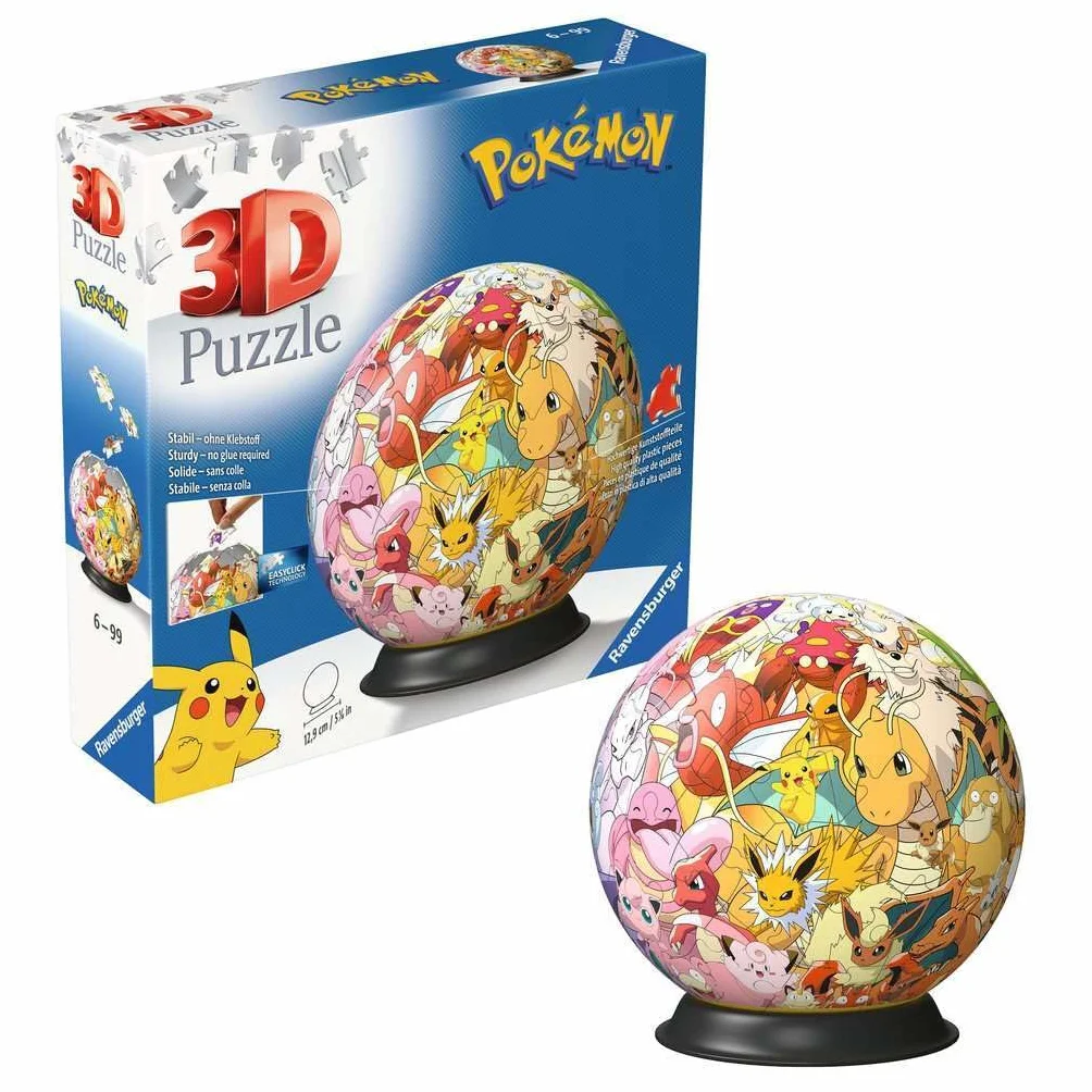 Ravensburger Puzzle 3D Kula Pokemon Postacie