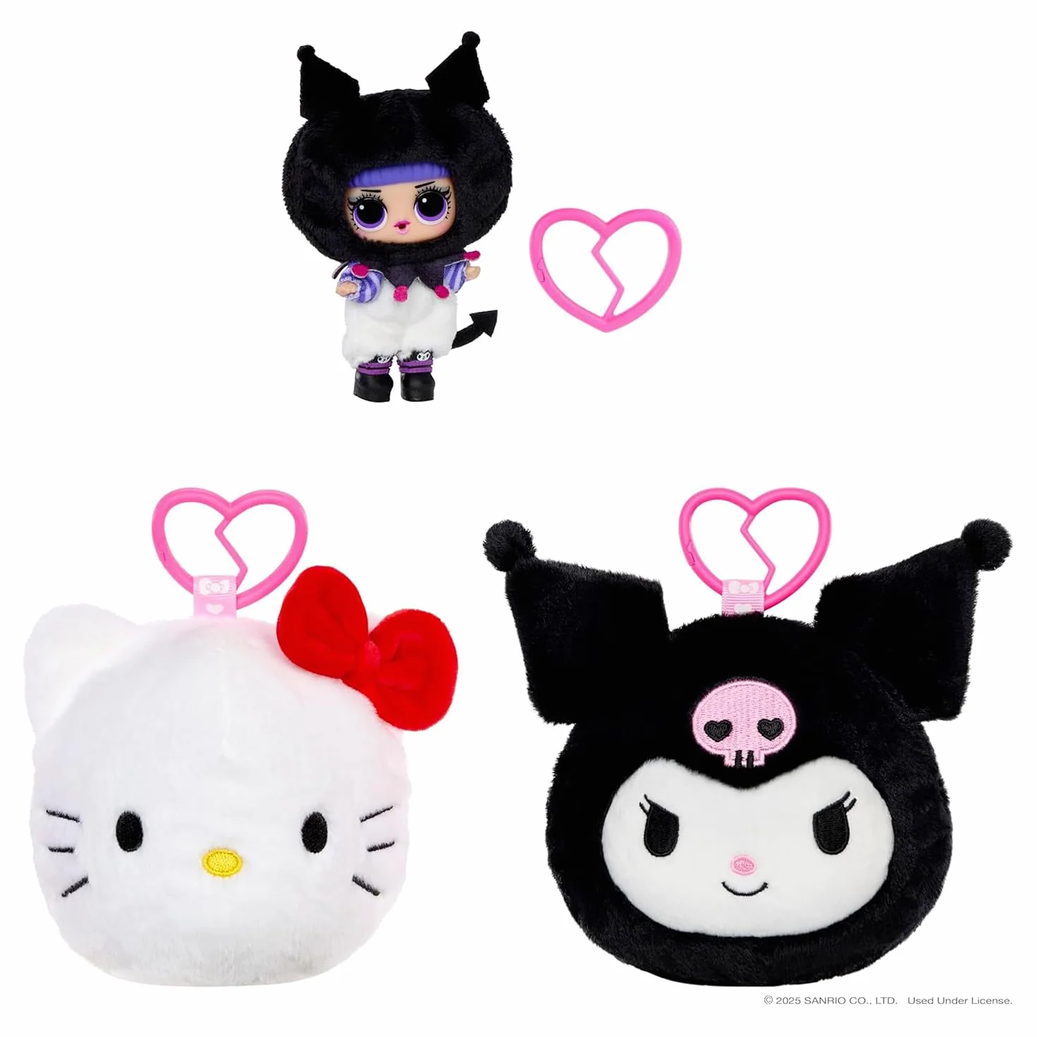 L.O.L. Surprise! Loves Hello Kitty Reversible Plush Surprise - Dwustronna Pluszowa Niespodzianka z Bohaterami Sanrio, Dopasowaną Laleczką L.O.L., 5 Niespodziankami, Dla Dzieci od 4 Lat