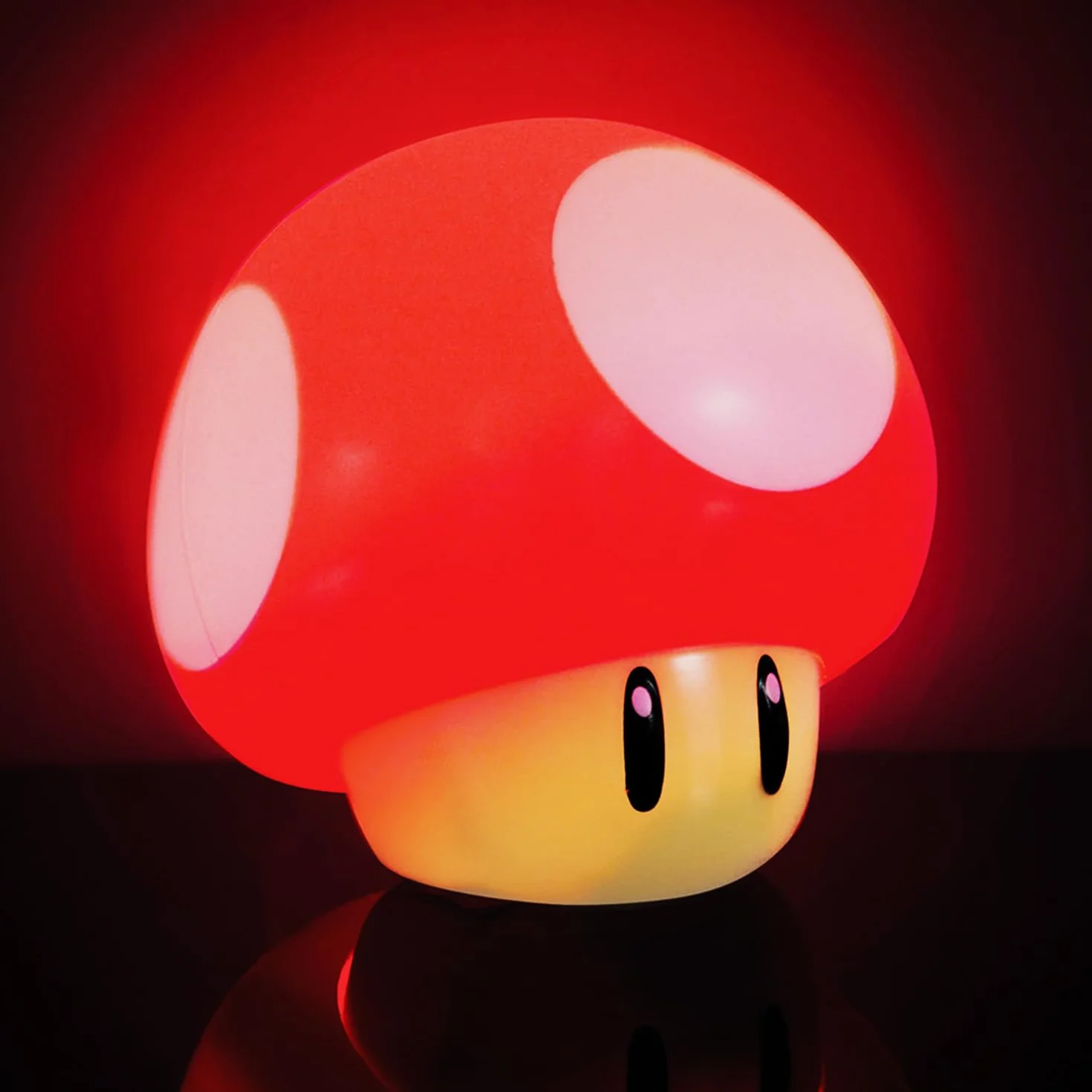Super Mario Brothers Mushroom lampka na figurę, oficjalnie licencjonowany produkt filmowy kolekcjonerski z dźwiękiem, prezent dla chłopców, akcesoria do pokoju dziecięcego