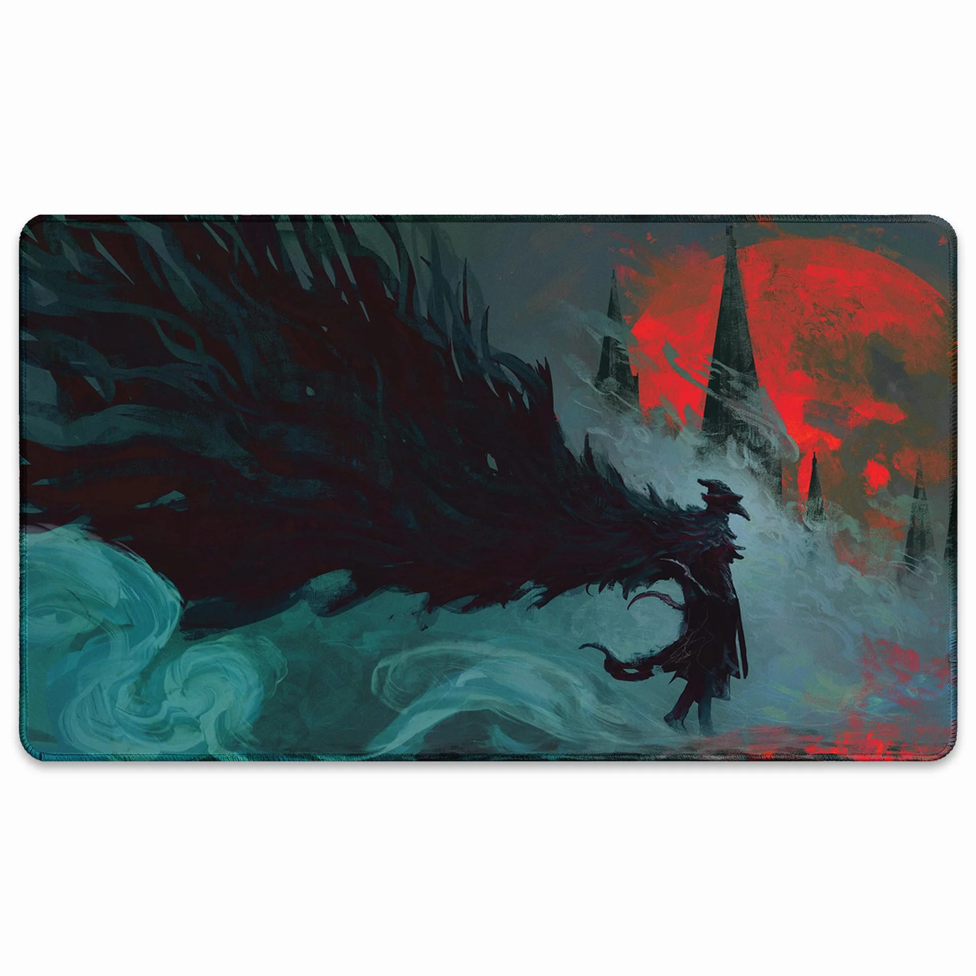 Anato Finnstark The Raven's Nightmare Stitched MTG Playmat Bloodborne Magic The Gathering Play Mat TCG