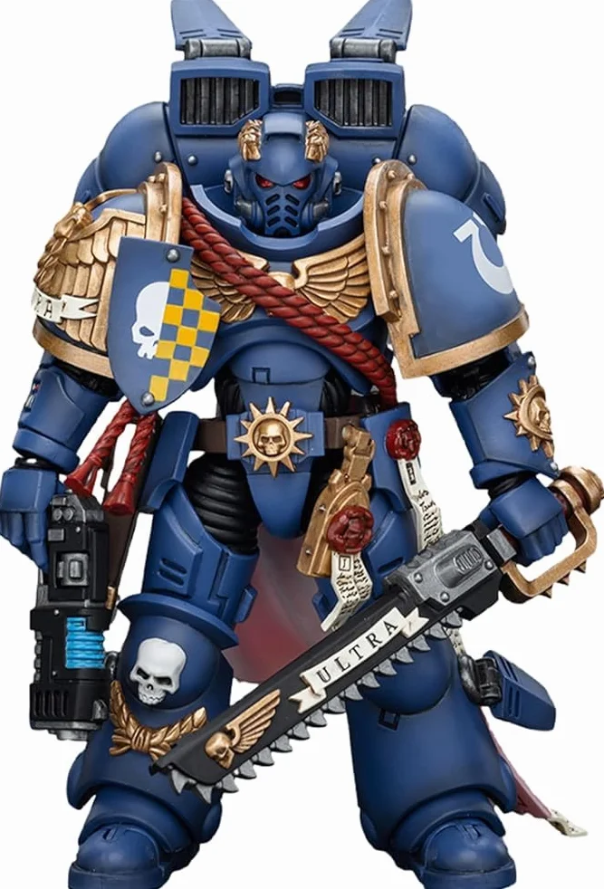 TOYVERSE JOYTOY 1/18 Figurka akcji Warhammer 40,000, kapitan ultramaryny z pakietem skokowym, model postaci ruchomych stawów, od 15 lat