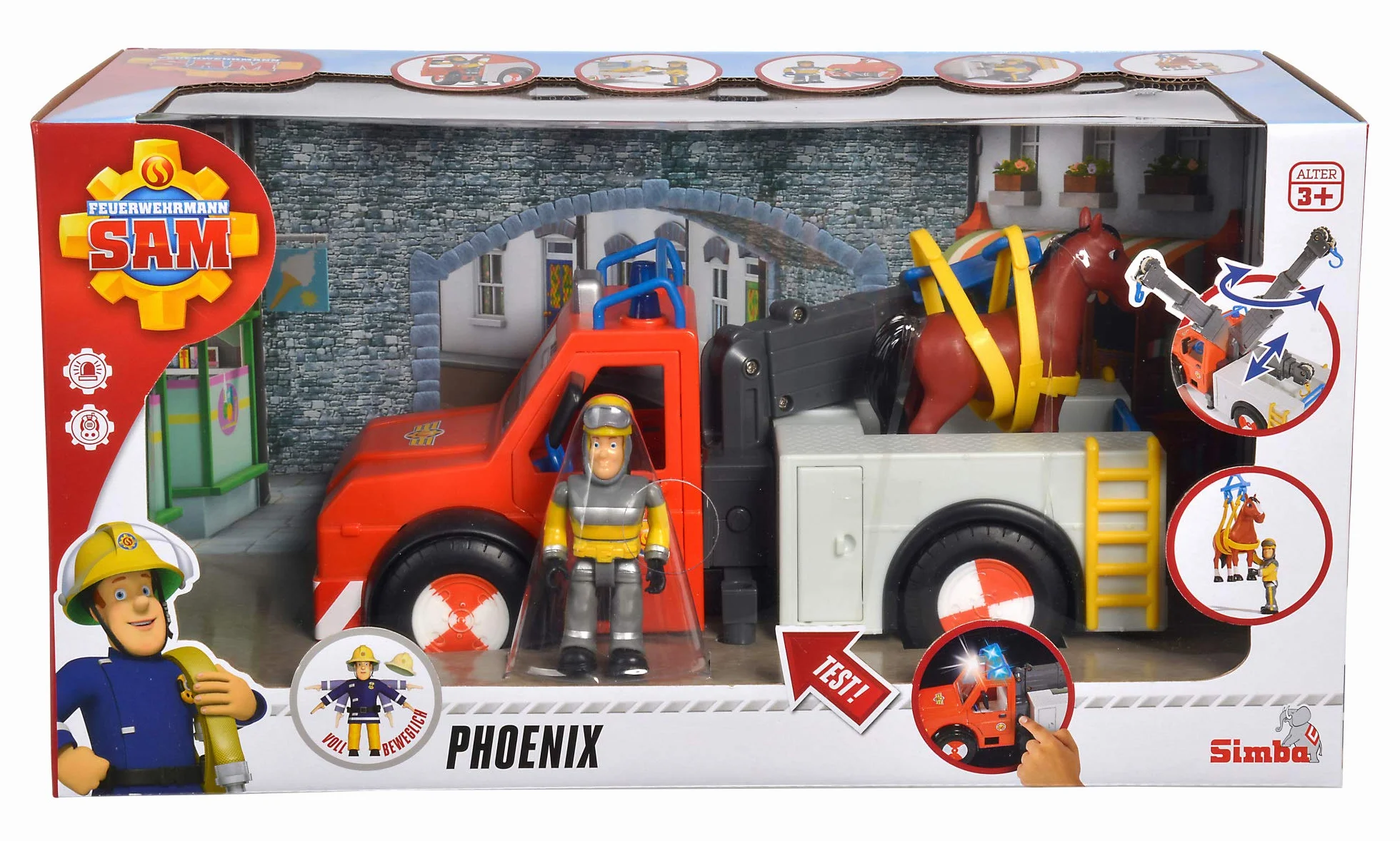 Sam Phoenix mit Figur und Pferd