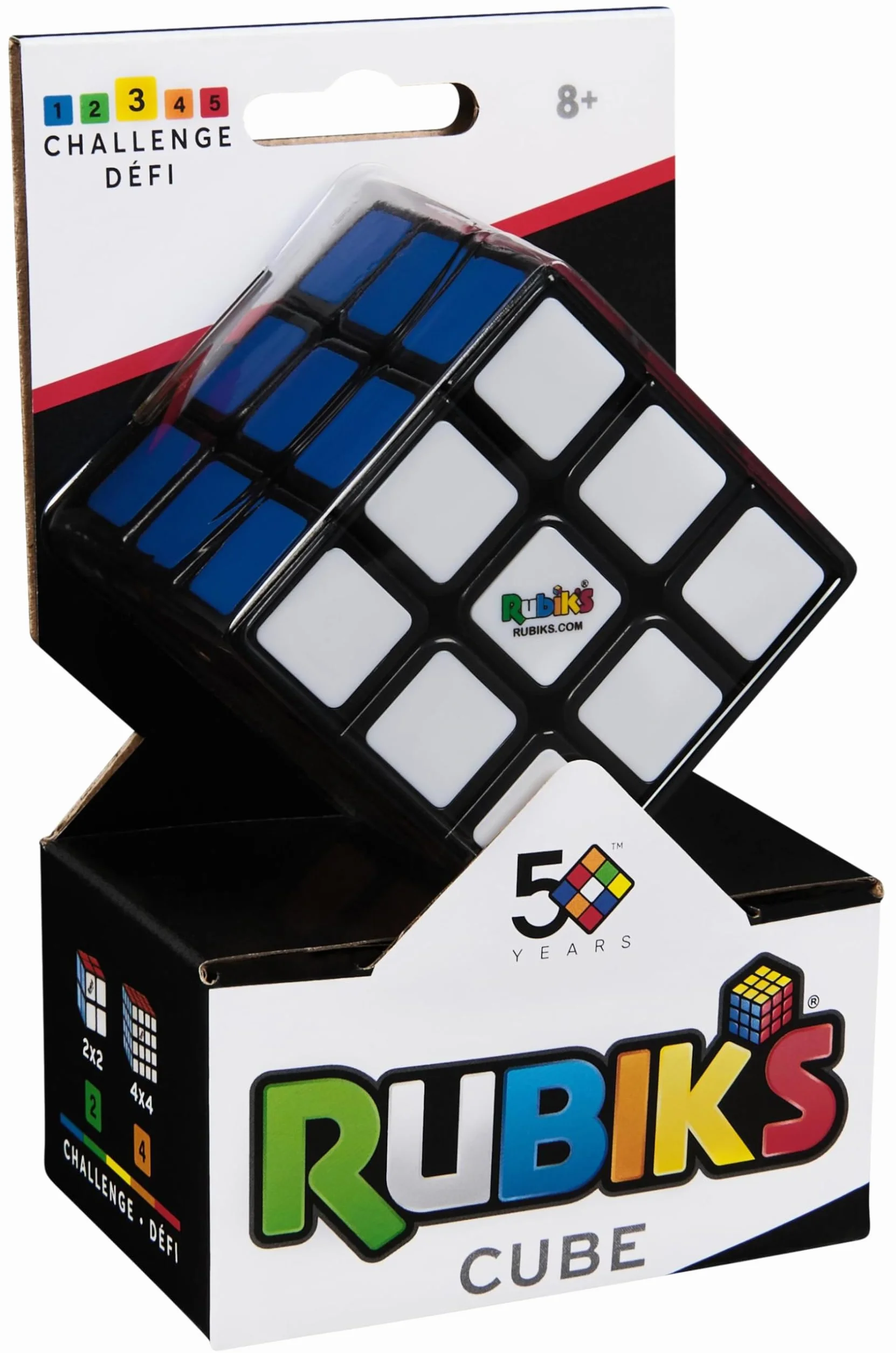RUBIK'S CUBE 3X3 - Kolorowa gra puzzli Rubik's 3X3 - Puzzle 3x3 Oryginalne dopasowanie kolorów - Klasyczny Cube Problem z 1 przewodnikiem - 6063968 - Zabawka dla dzieci 8 lat i +