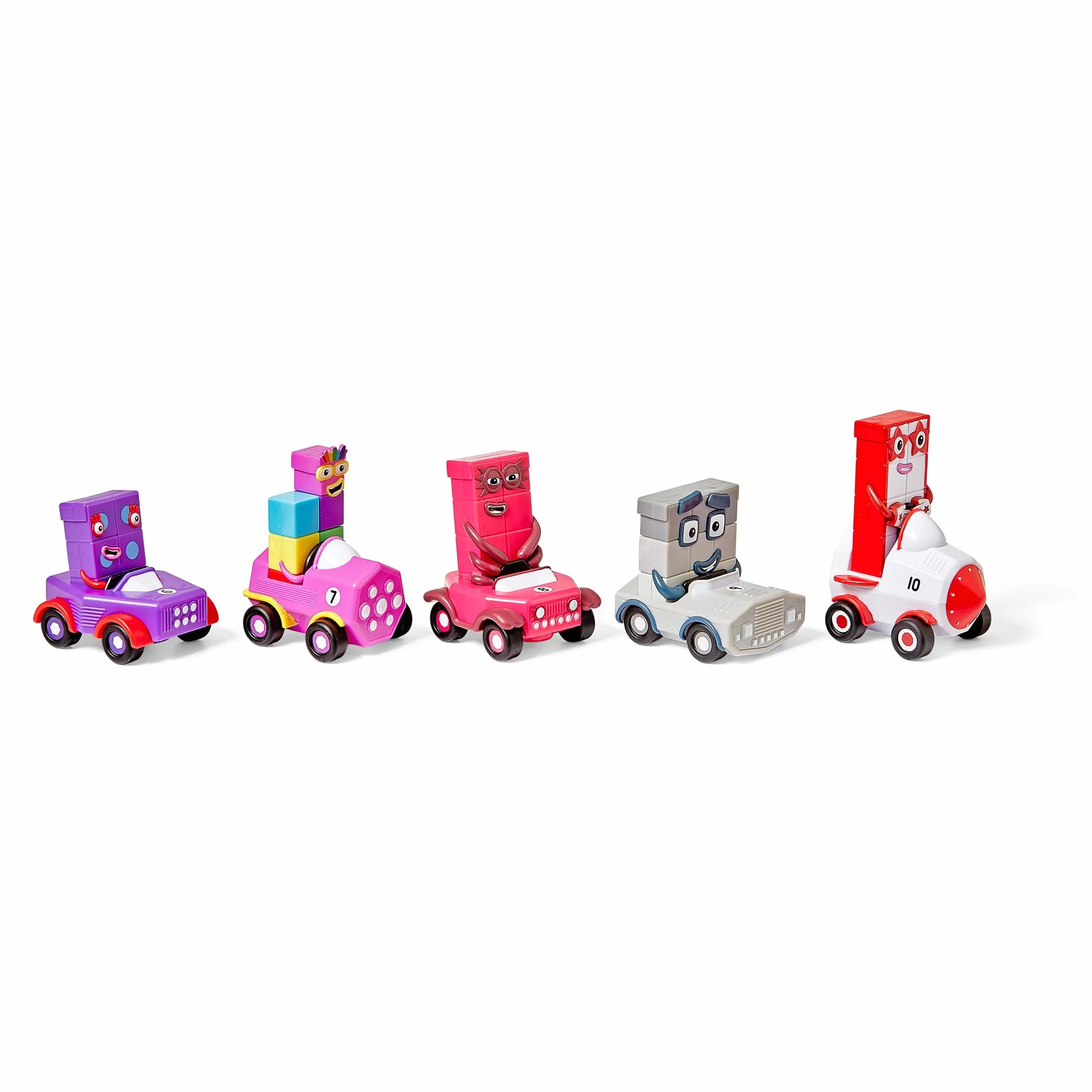 Learning Resources Mini-pojazdy Numberblocks od 6 do 10, od 3 lat, do nauki liczenia i rozpoznawania kształtów