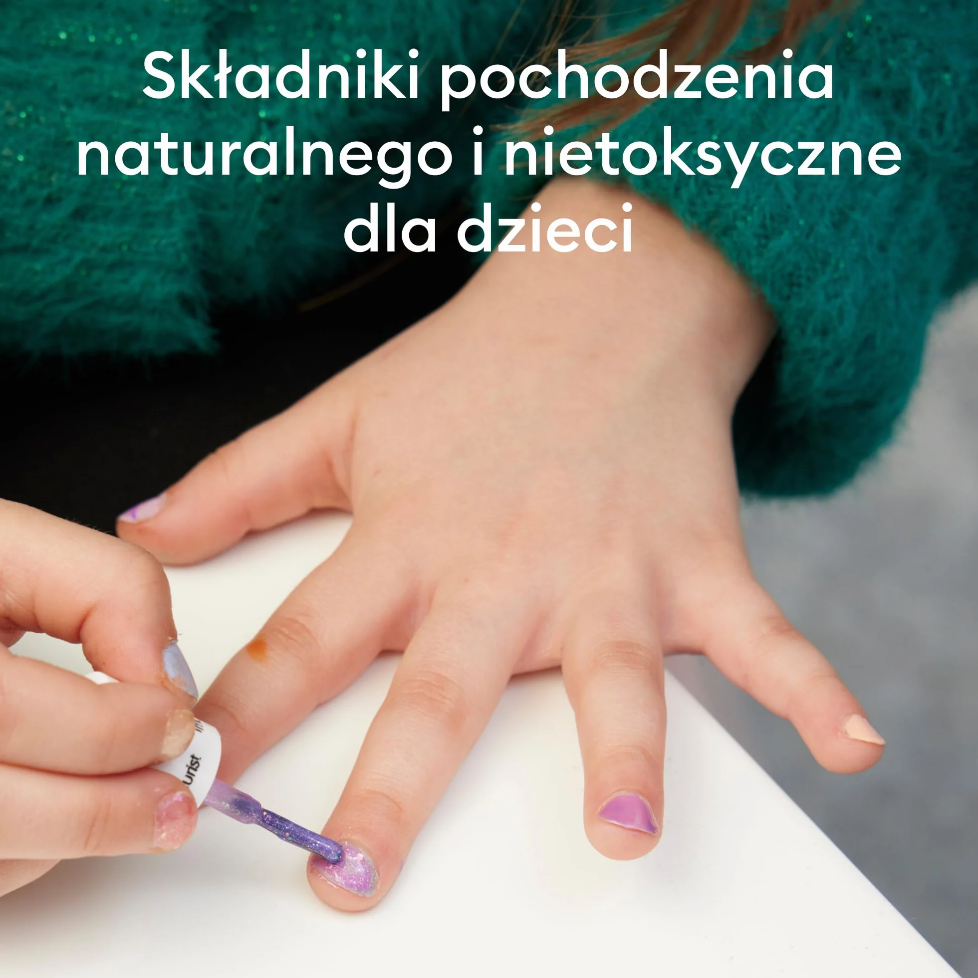 Manucurist Barbapapa Zestaw lakierów do paznokci dla dzieci na bazie wody 3 nietoksyczne lakiery różowy żółty zielony